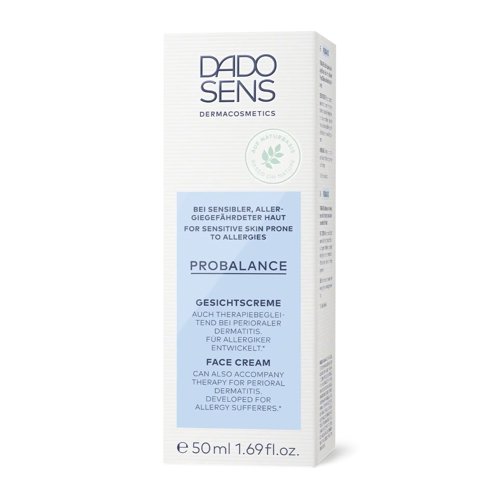 DADO SENS PROBALANCE Gesichtscreme für sensible, allergiegefähdete Haut, 50 ml Faltschachtel