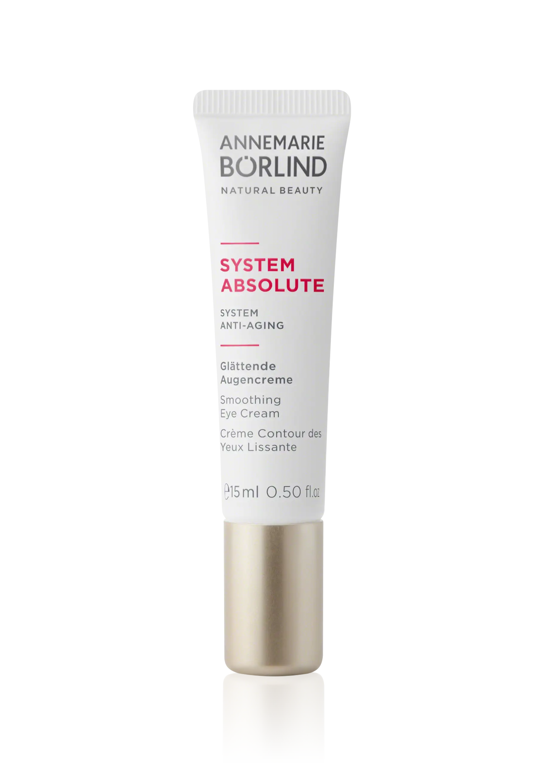 Smoothing Eye Cream ANNEMARIE BÖRLIND SYSTEM ABSOLUTE glättende Augencreme in 15 ml Tube mit goldfarbenem Verschluss