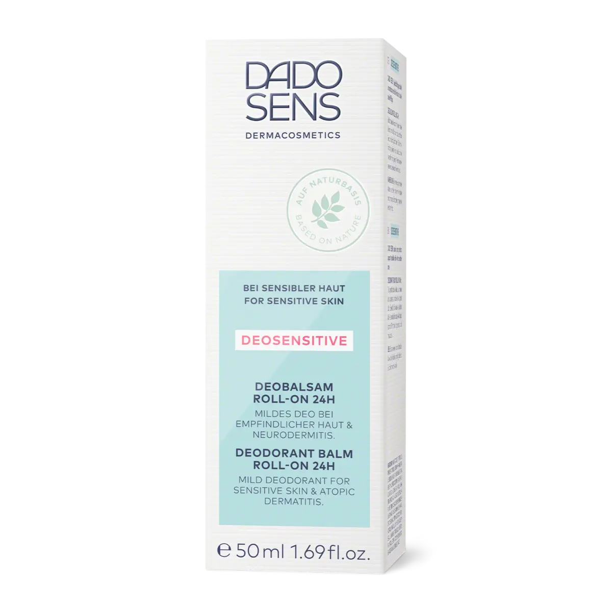 DADO SENS DEOSENSITIVE Deobalsam Roll-On 24h für sensible Haut und Neurodermitis, 50 ml