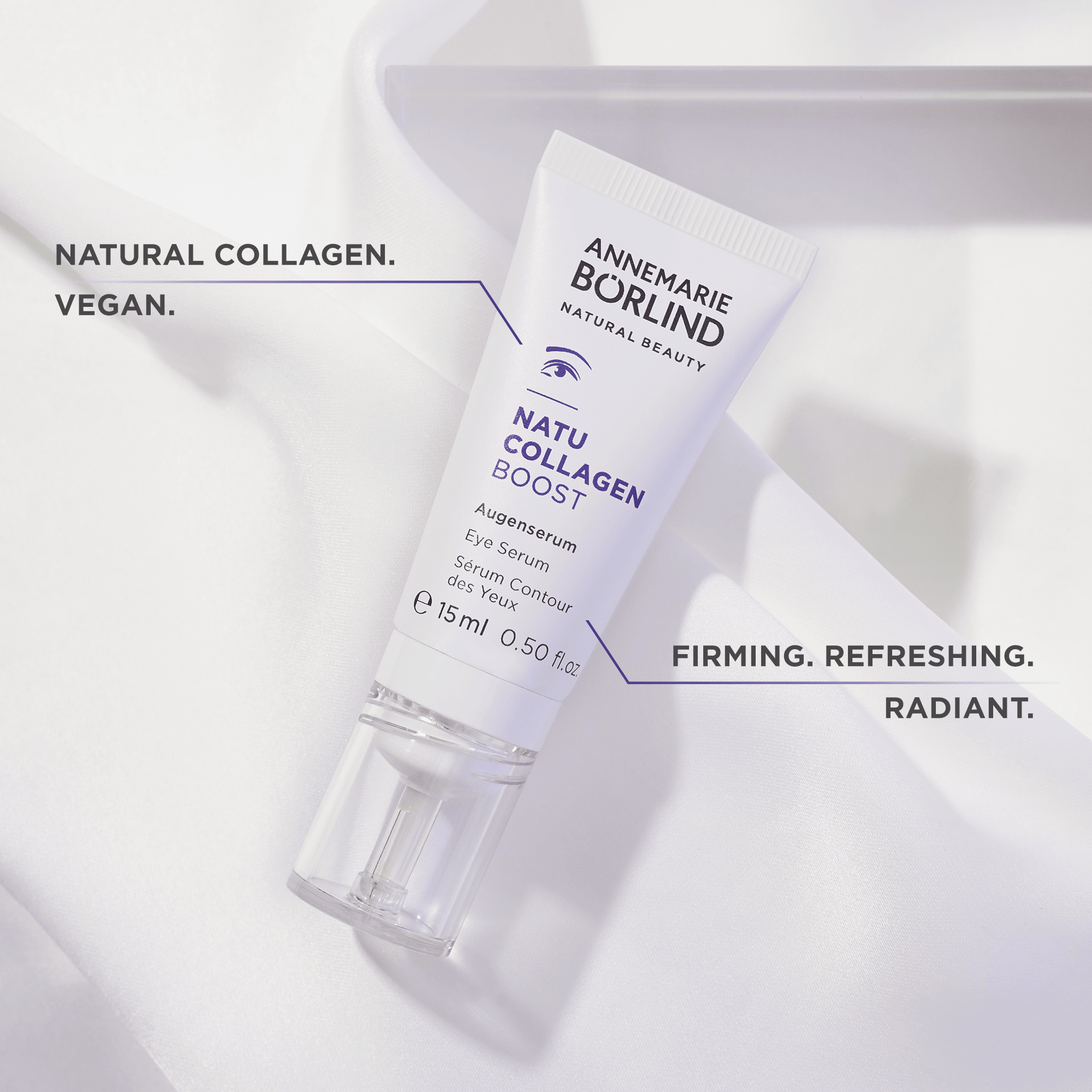 ANNEMARIE BÖRLIND NATU COLLAGEN BOOST Augenserum mit 15 ml, vegan, festigend und erfrischend