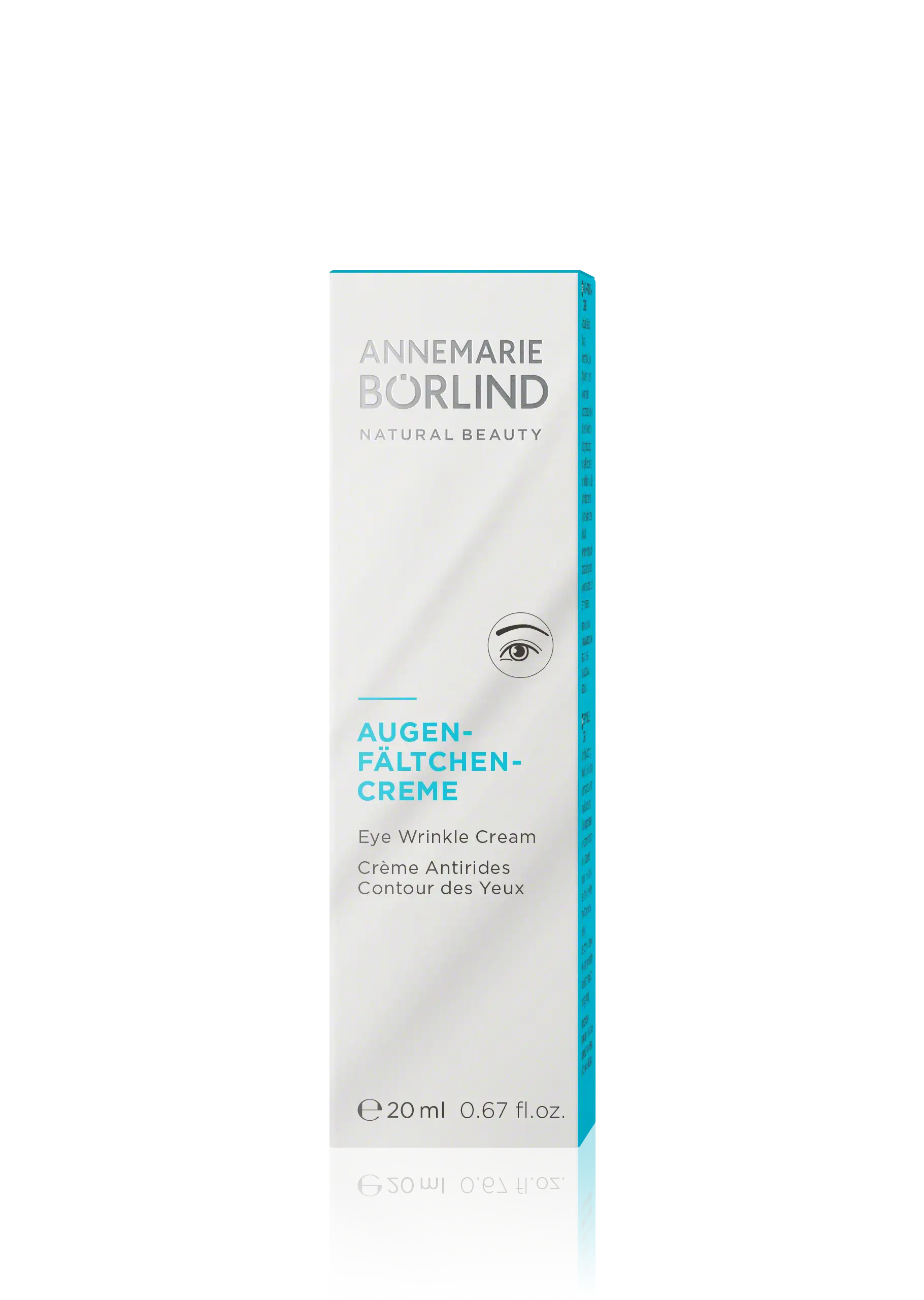 ANNEMARIE BÖRLIND Augen-Fältchen-Creme 20 ml in weißer Faltschachtel mit blauem Akzent