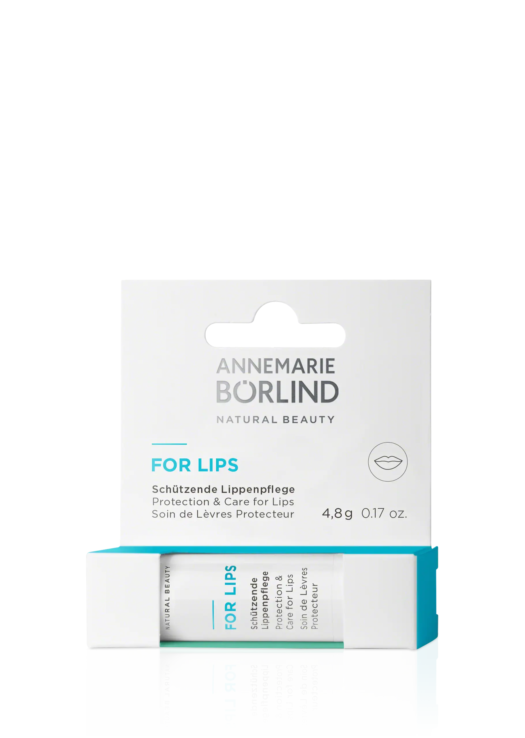ANNEMARIE BÖRLIND FOR LIPS schützende Lippenpflege in weißer Faltschachtel, 4,8 g