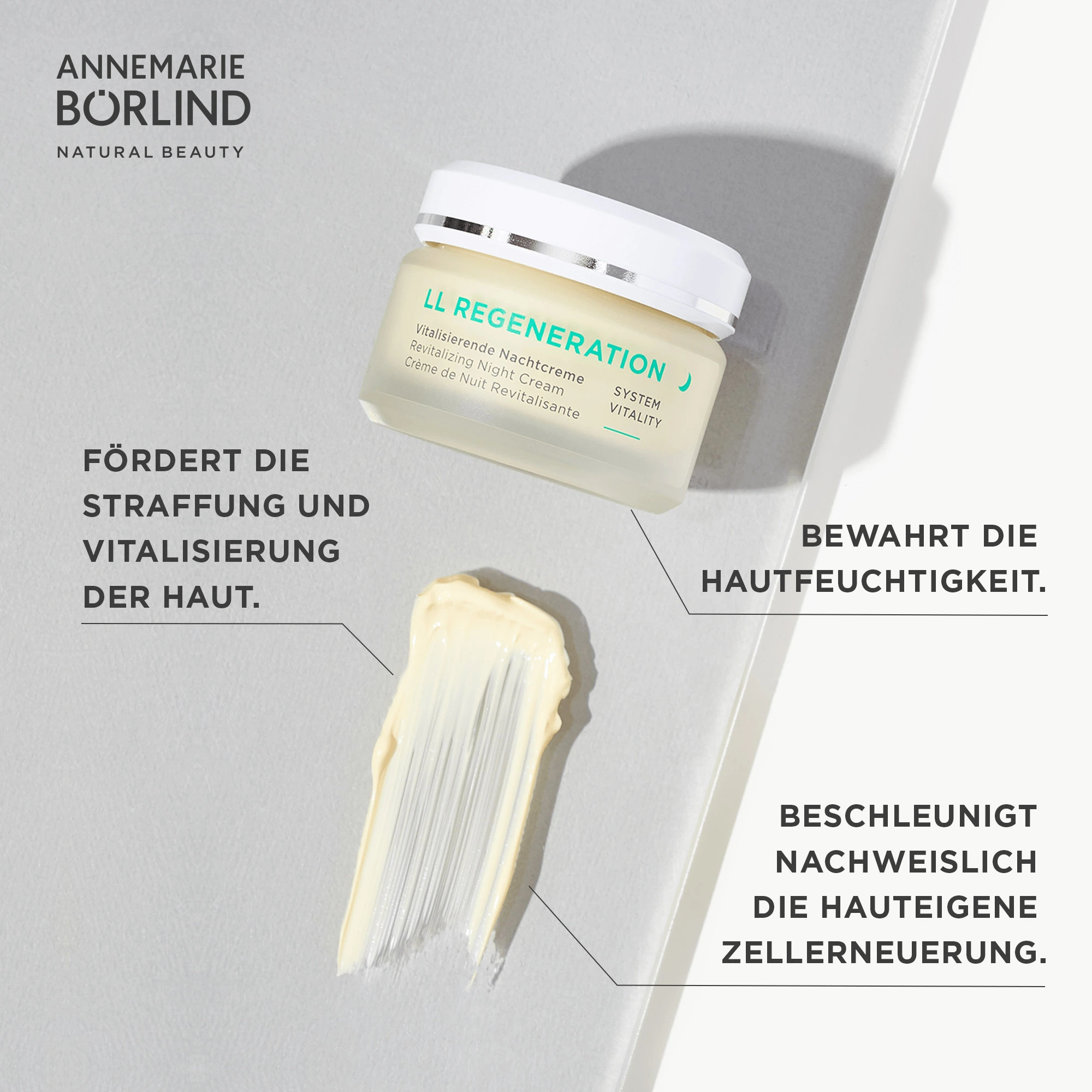 ANNEMARIE BÖRLIND LL REGENERATION vitalisierende Nachtcreme mit feiner Textur zur Hautstraffung und Feuchtigkeitsbewahrung