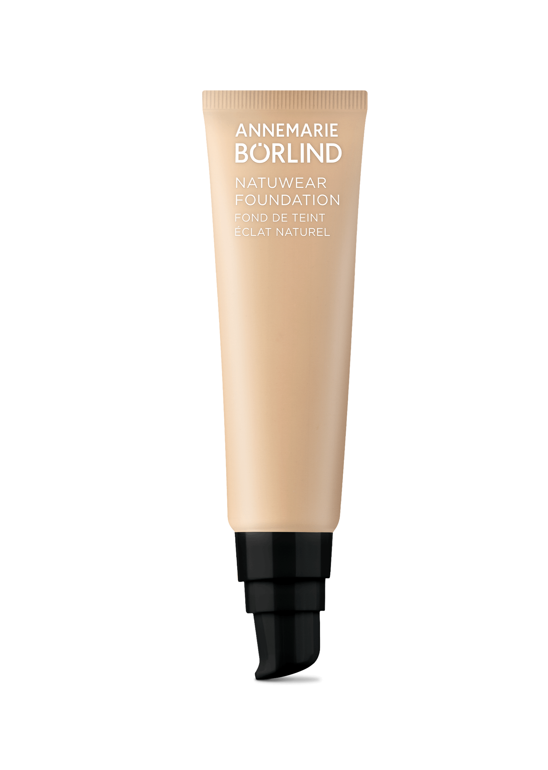 ANNEMARIE BÖRLIND NATUWEAR Foundation in 30ml Tube mit schwarzem Pumpspender, Farbton Beige