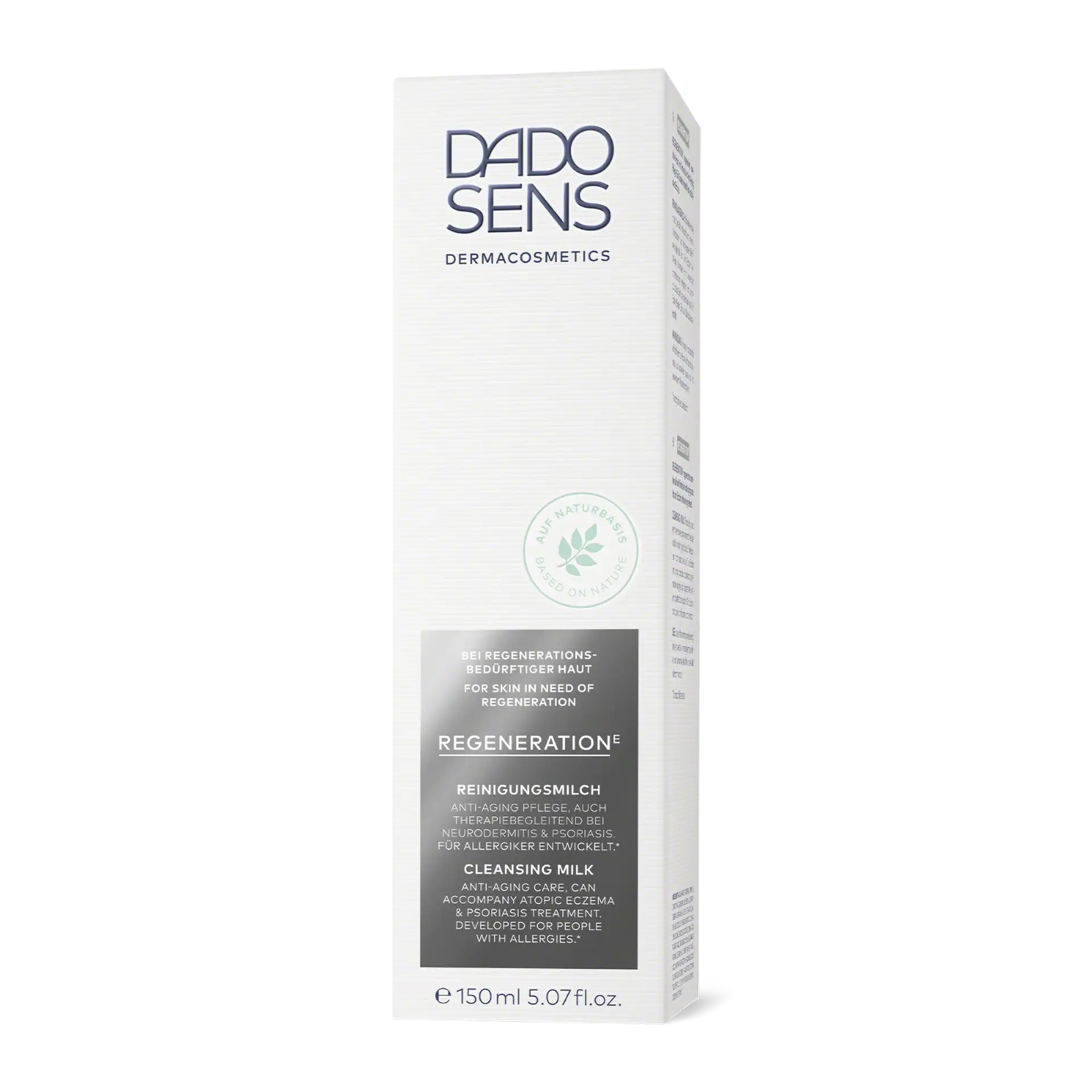 DADO SENS Regeneration E Reinigungsmilch 150 ml für regenerationsbedürftige Haut, Allergiker geeignet