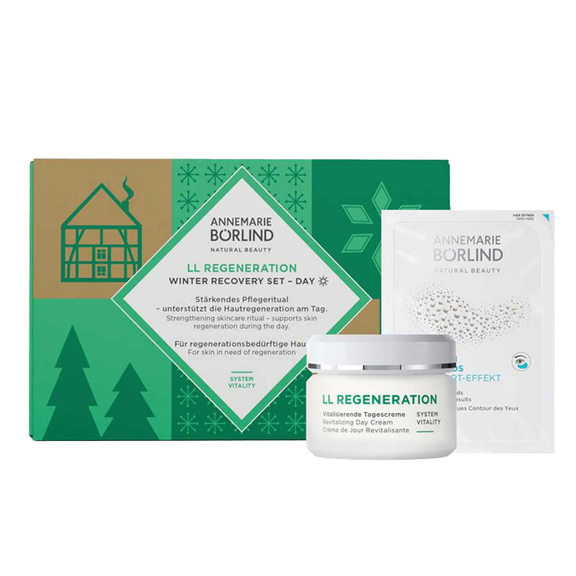 LL REGENERATION WINTER RECOVERY SET DAY mit Tagescreme 50 ml und Hyaluron Augenpads Sachet