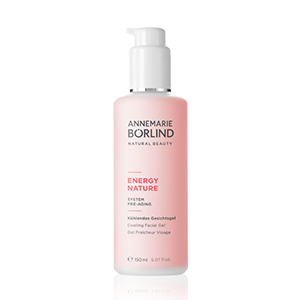 ANNEMARIE BÖRLIND ENERGY NATURE kühlendes Gesichtsgel in rosa Flasche mit Pumpspender, 150 ml