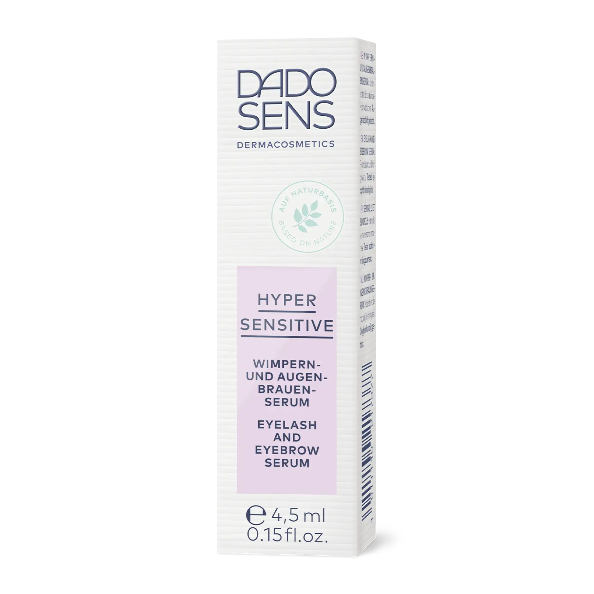 DADO SENS Hypersensitive Wimpern- und Augenbrauenserum 4,5 ml in weißer Faltschachtel