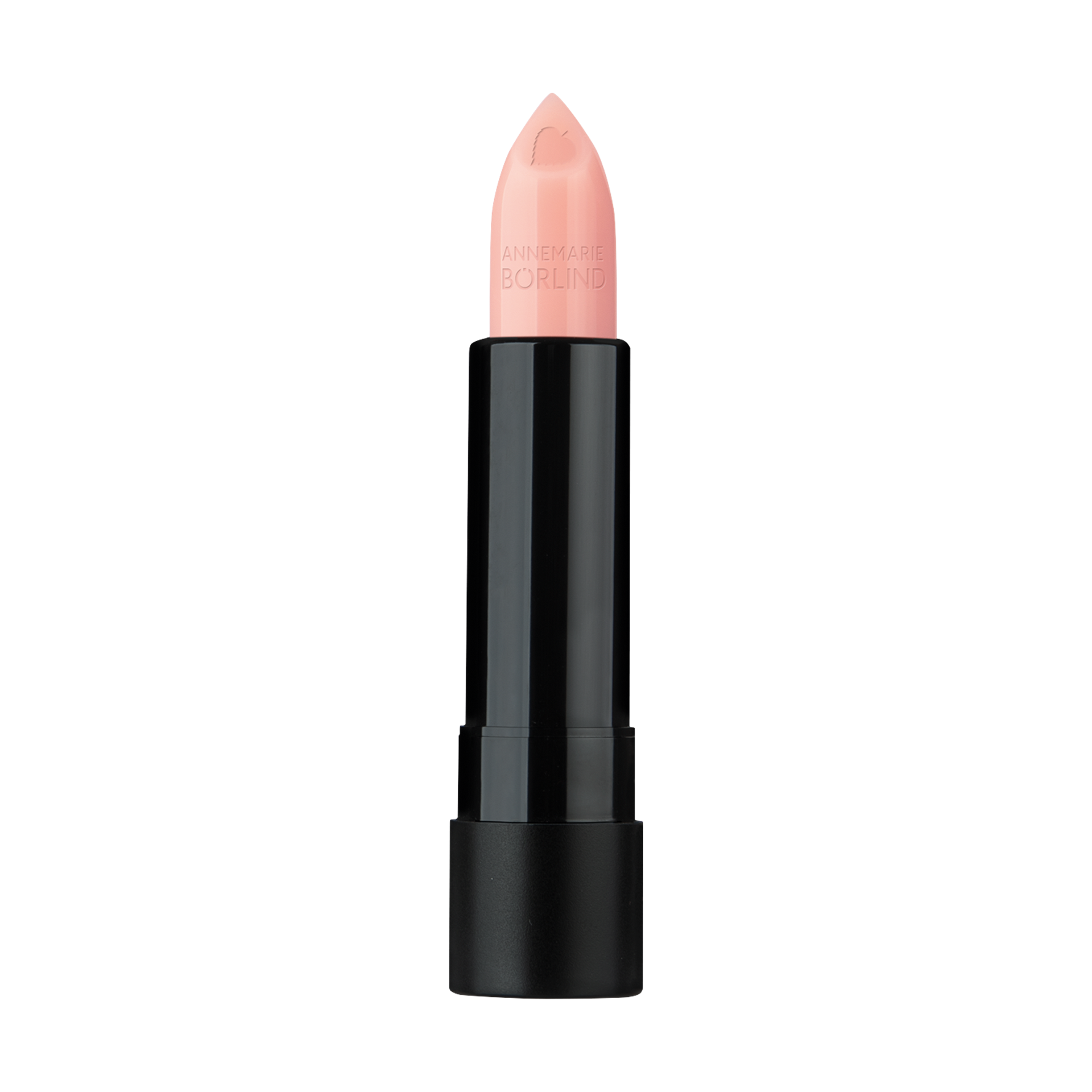 ANNEMARIE BÖRLIND Lippenstift in hellem Rosé mit Herzprägung und schwarzem Gehäuse
