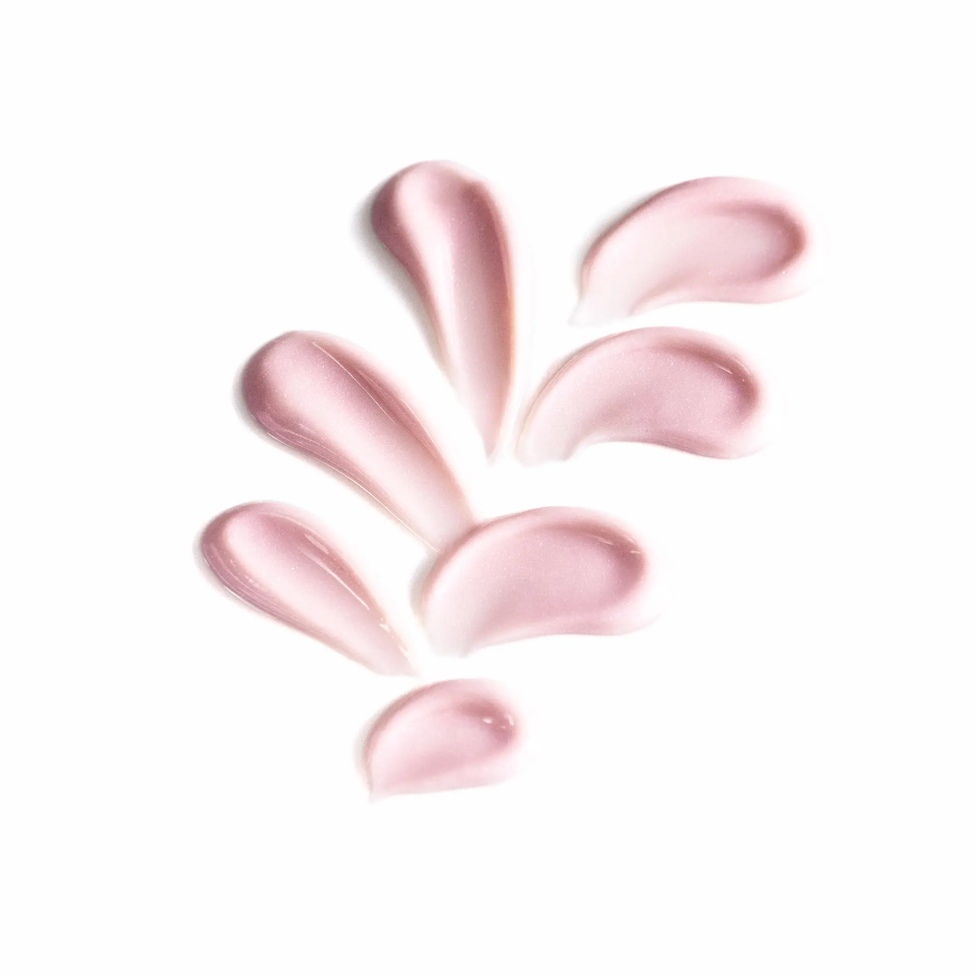 ANNEMARIE BÖRLIND Lipgloss Lavender Shine mit glänzender, roséfarbener Textur auf weißem Hintergrund