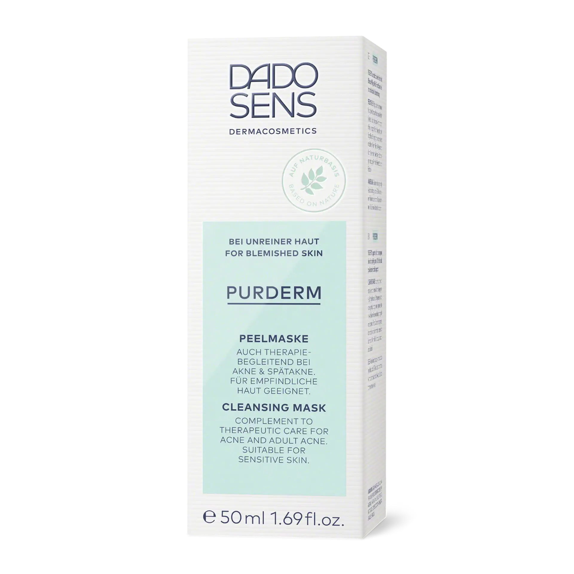 DADO SENS PURDERM Peelmaske 50 ml für unreine und empfindliche Haut, therapeutisch begleitend
