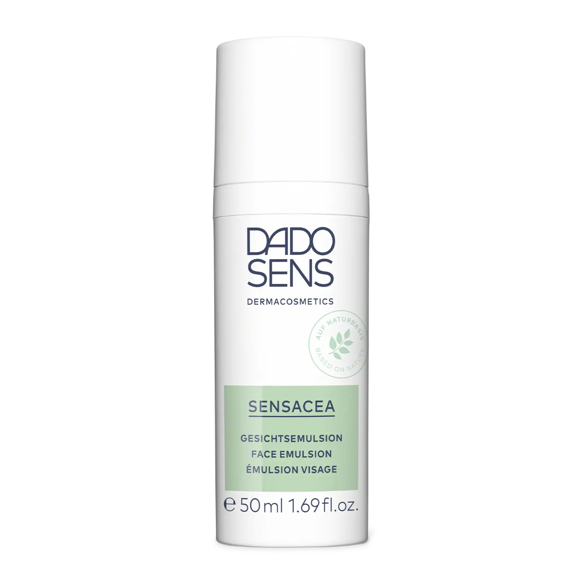 ÉMULSION VISAGE DADO SENS SENSACEA Gesichtsemulsion 50 ml im Airless-Spender, Naturbasis, für empfindliche Haut
