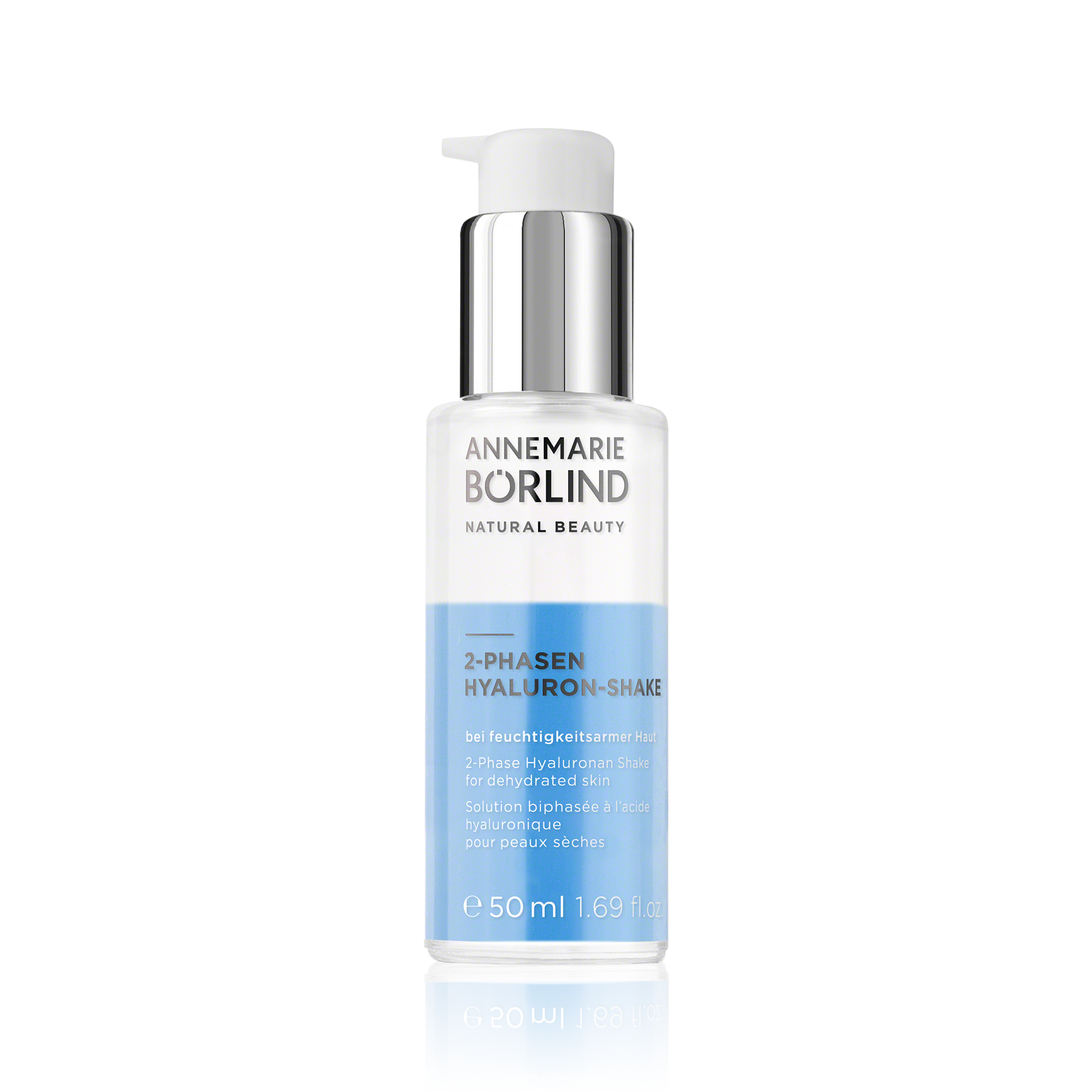 2-PHASE HYALURONAN SHAKE ANNEMARIE BÖRLIND 2-Phasen Hyaluron-Shake für feuchtigkeitsarme Haut, 50 ml Pumpspender