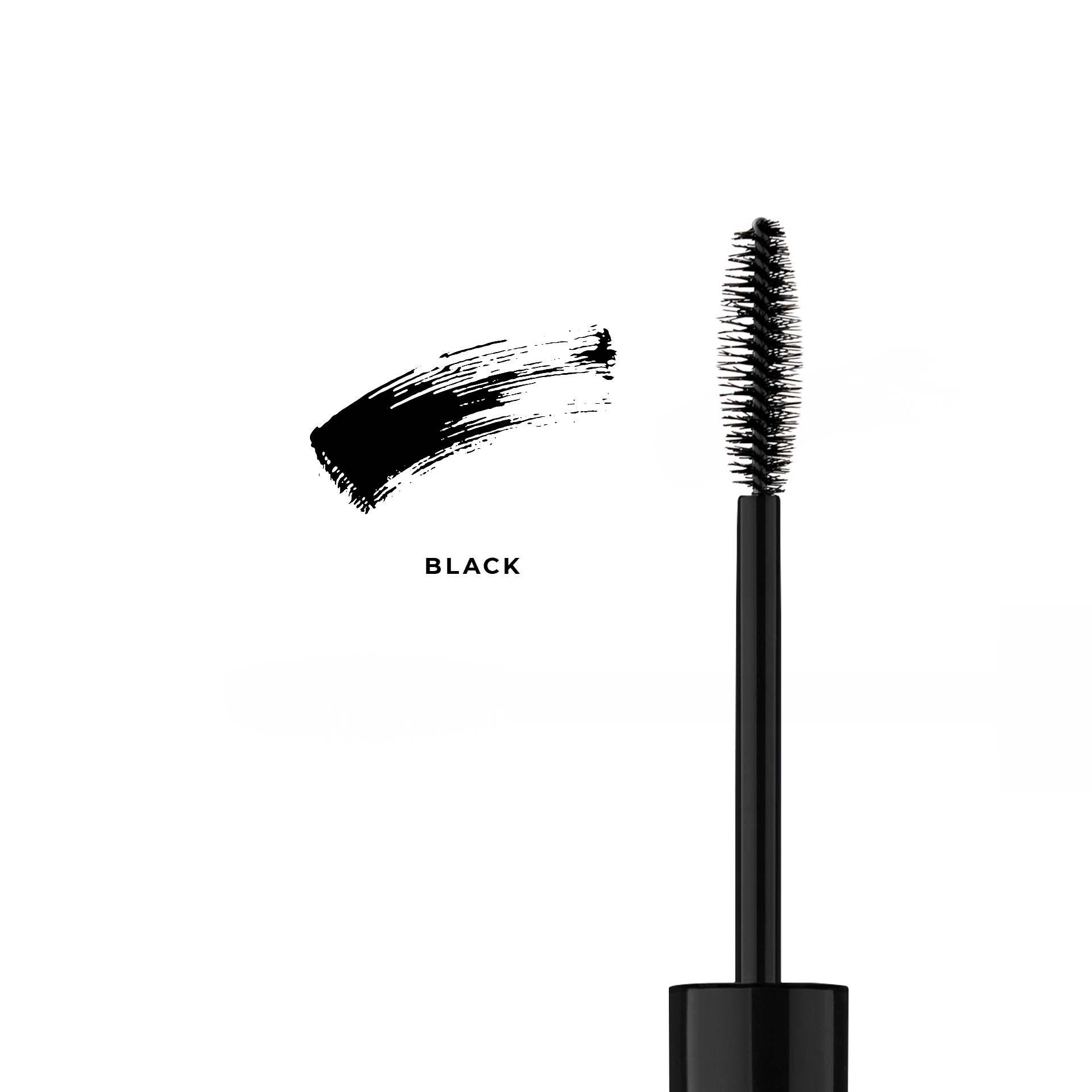 ANNEMARIE BÖRLIND Natural Curl Mascara in Schwarz mit Bürstchen und Farbstrichen in Schwarz und Braun