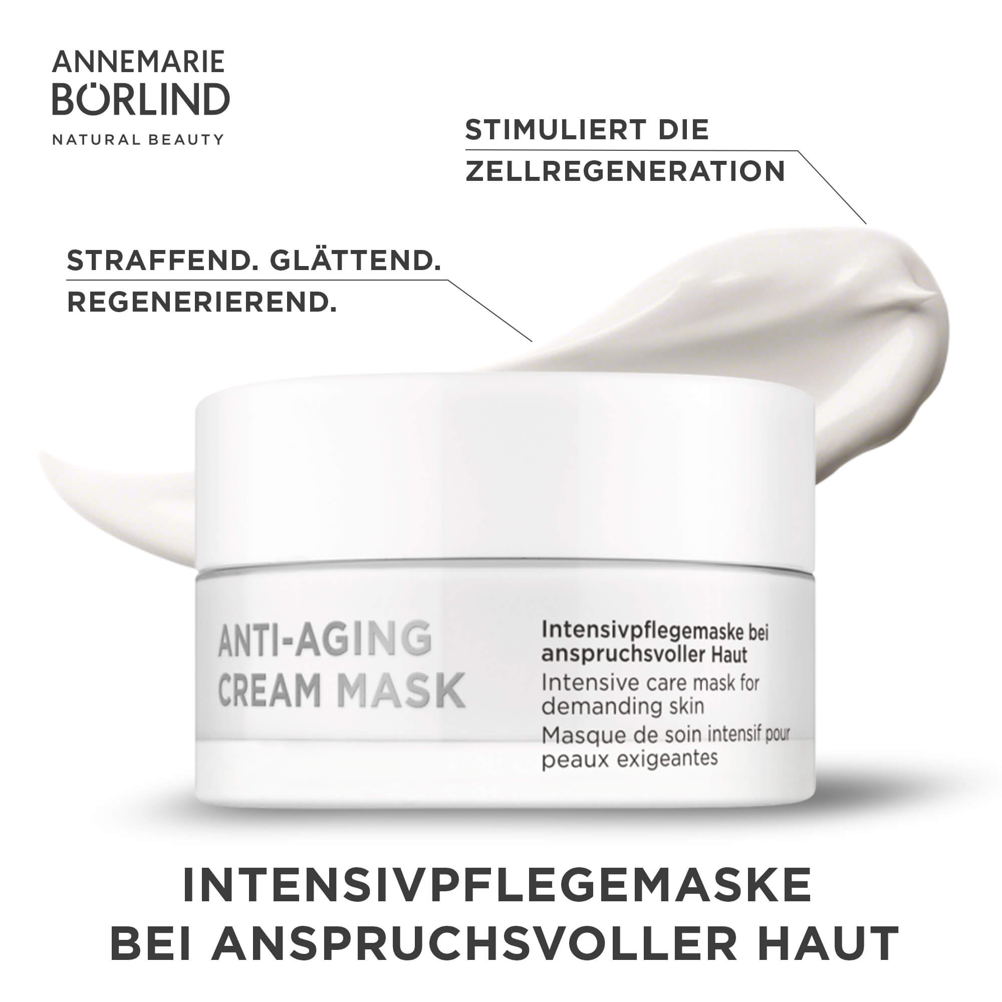 ANNEMARIE BÖRLIND Anti-Aging Cream Mask, intensiv pflegend, straffend, glättend, stimuliert Zellregeneration