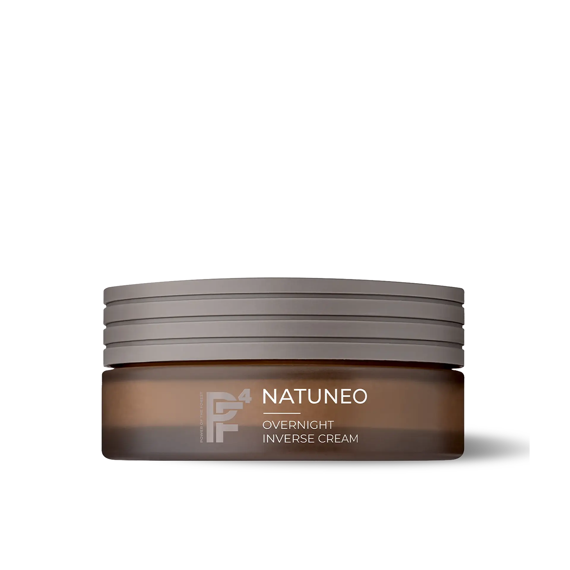 Overnight Inverse Cream NATUNEO Overnight Inverse Cream in braunem Tiegel mit grauem Schraubdeckel, Nachtcreme für die Hautpflege