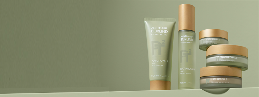 ANNEMARIE BÖRLIND NATUROYALE Reinigung, Serum, Tages- und Nachtcreme in grünen Tiegeln und Tube