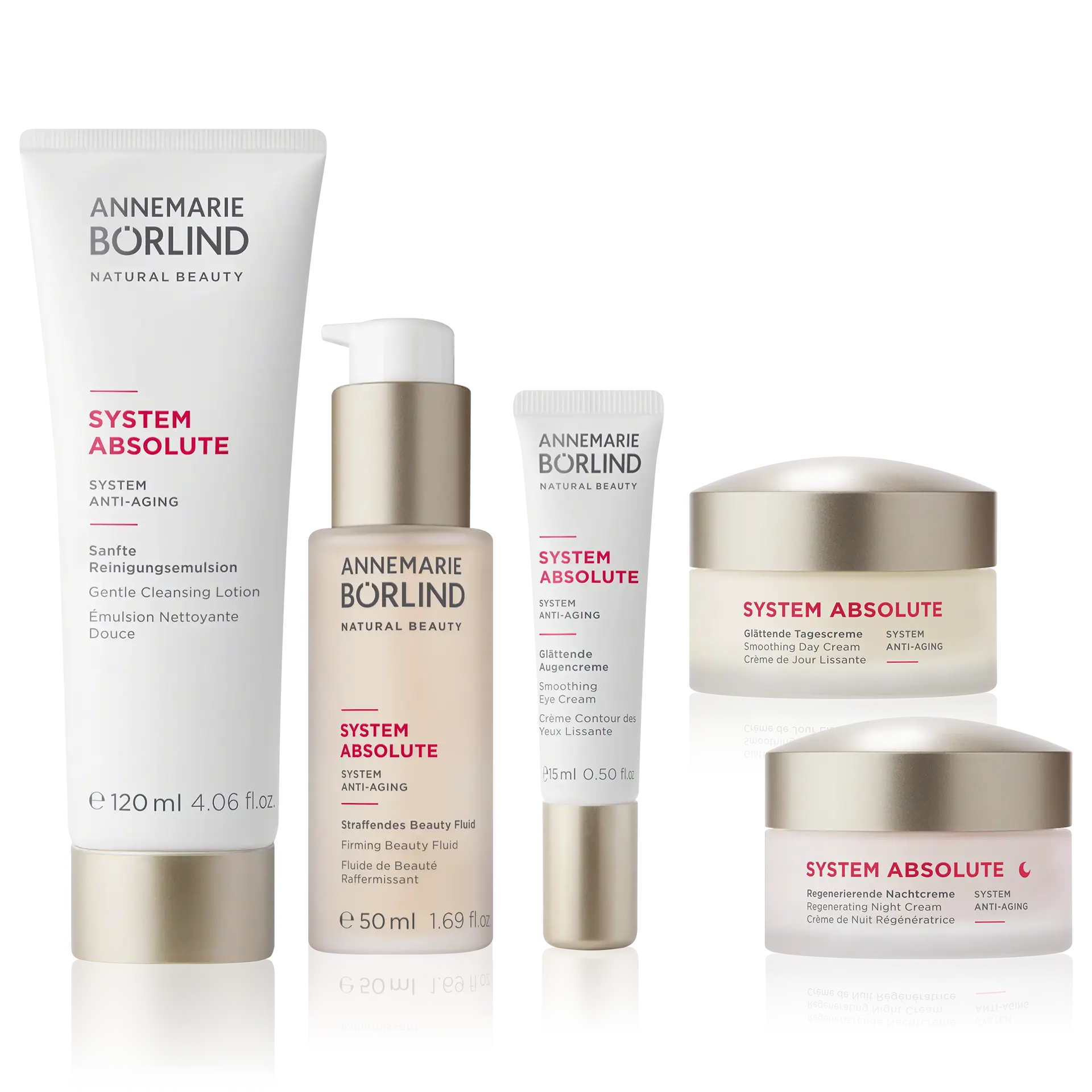 SYSTEM ABSOLUTE Care set ANNEMARIE BÖRLIND SYSTEM ABSOLUTE Anti-Aging Pflegeset mit Reinigung, Fluid, Augen- und Tages- sowie Nachtcreme