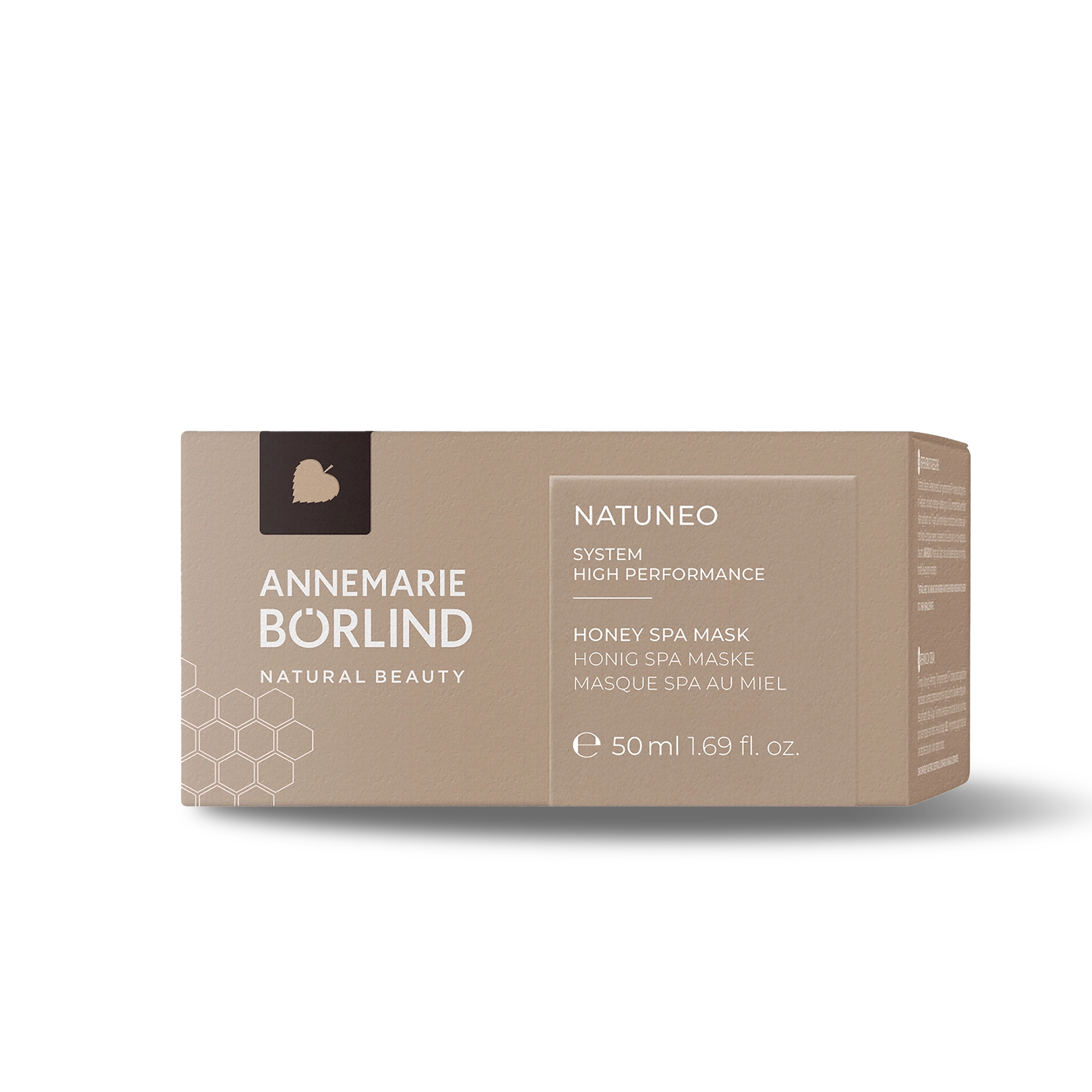 ANNEMARIE BÖRLIND NATUNEO Honey Spa Maske 50 ml in beige Verpackung mit Bienenwaben-Motiv