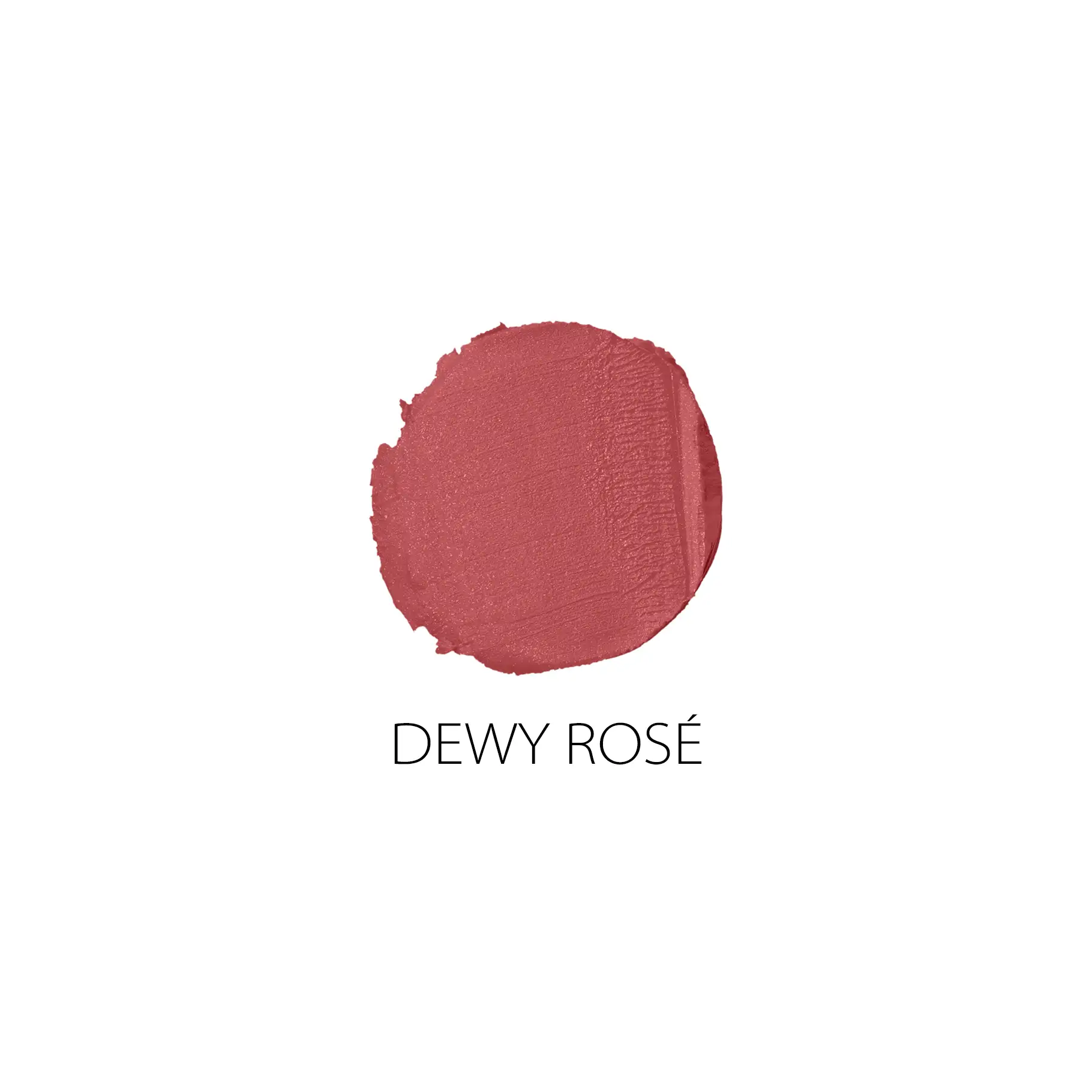ANNEMARIE BÖRLIND Lippenstift-Farbe Dewy Rosé als Farbklecks mit matter Textur auf weißem Hintergrund