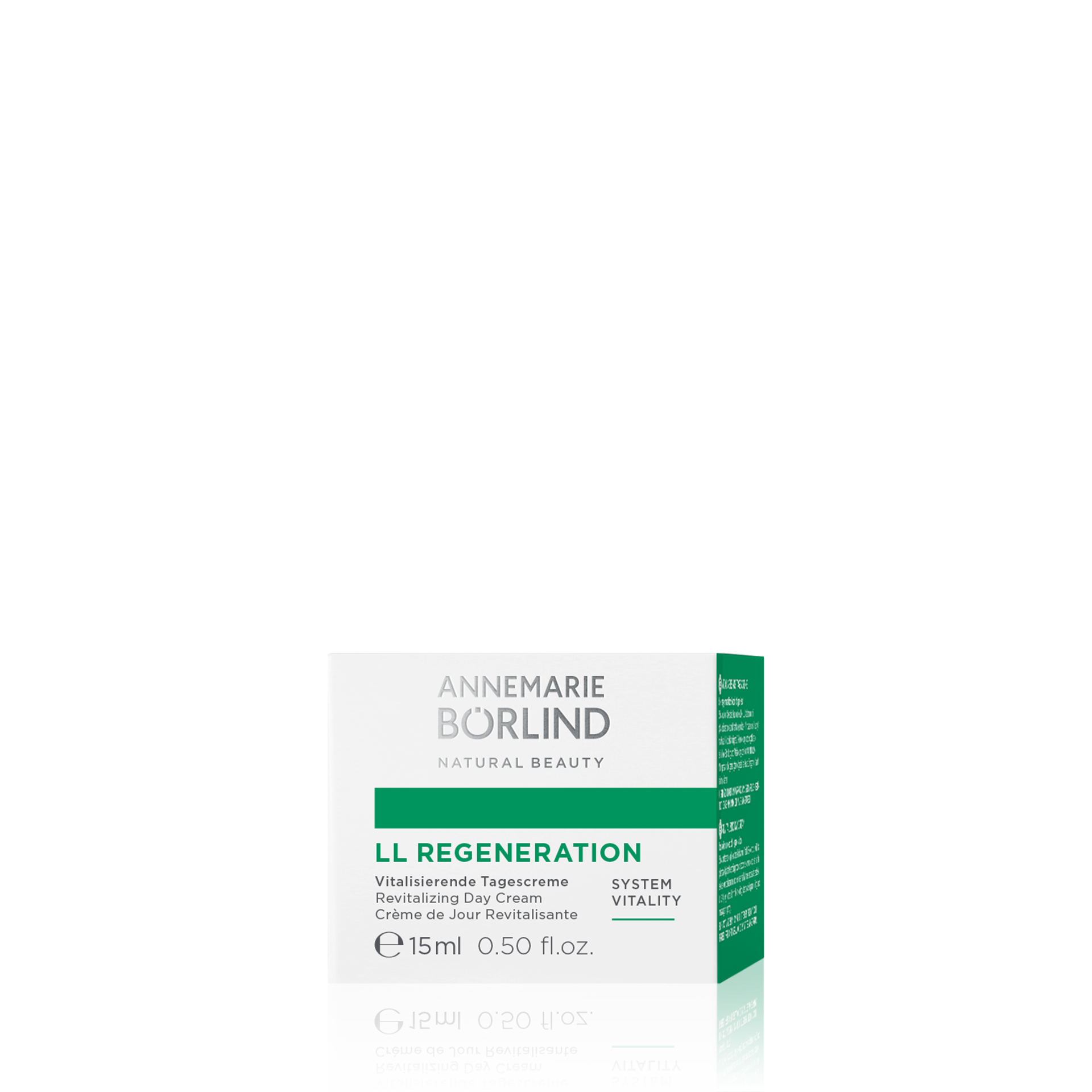 ANNEMARIE BÖRLIND LL REGENERATION vitalisierende Tagescreme 15 ml in weiß-grüner Faltschachtel
