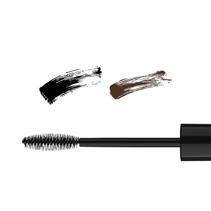 Natural Curl Mascara mit geschwungener Bürste und cremiger Textur in Schwarz und Braun – für natürliche, geschwungene Wimpern