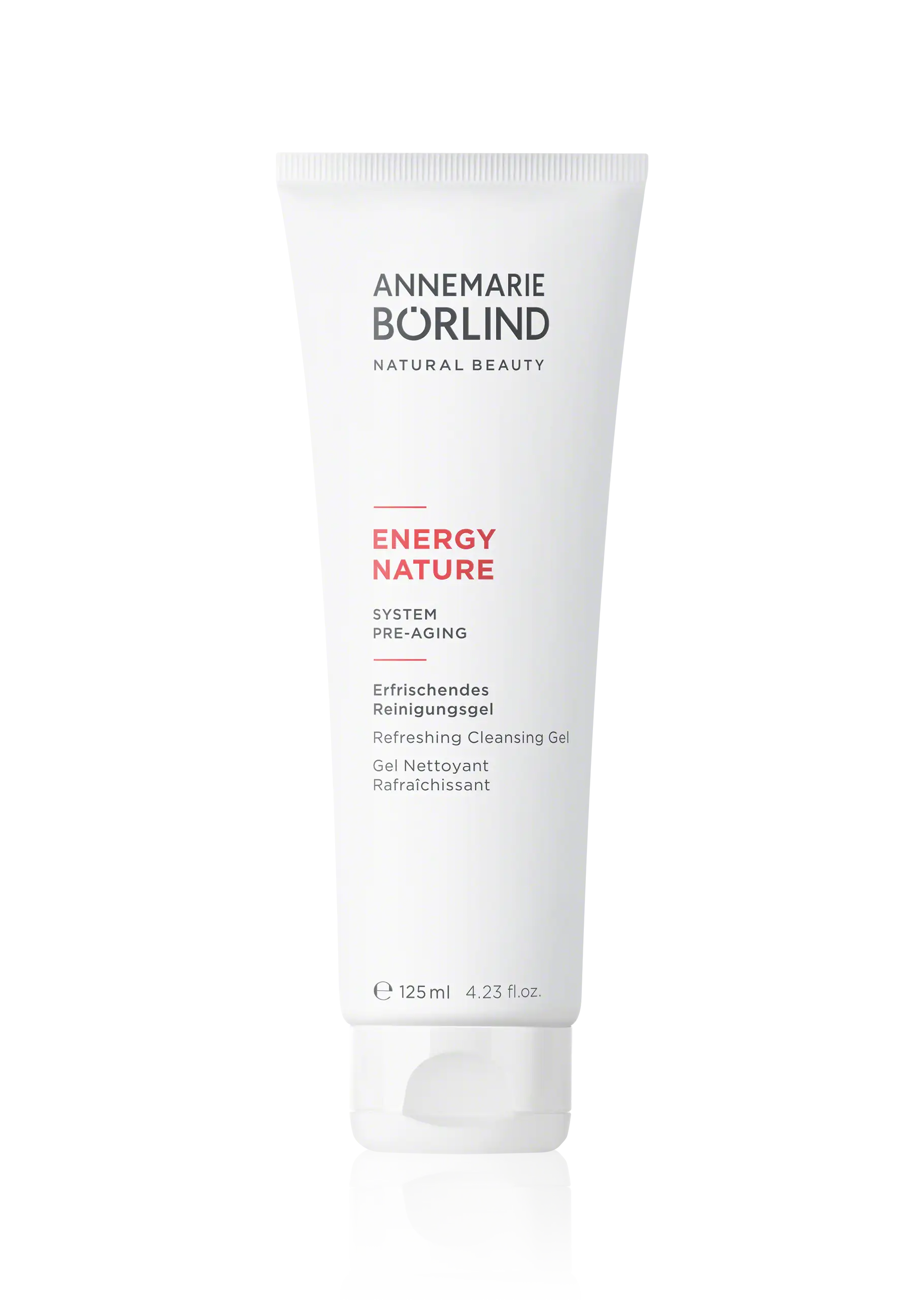 Refreshing Cleansing Gel ANNEMARIE BÖRLIND ENERGY NATURE erfrischendes Reinigungsgel in 125 ml Tube, weißes Design