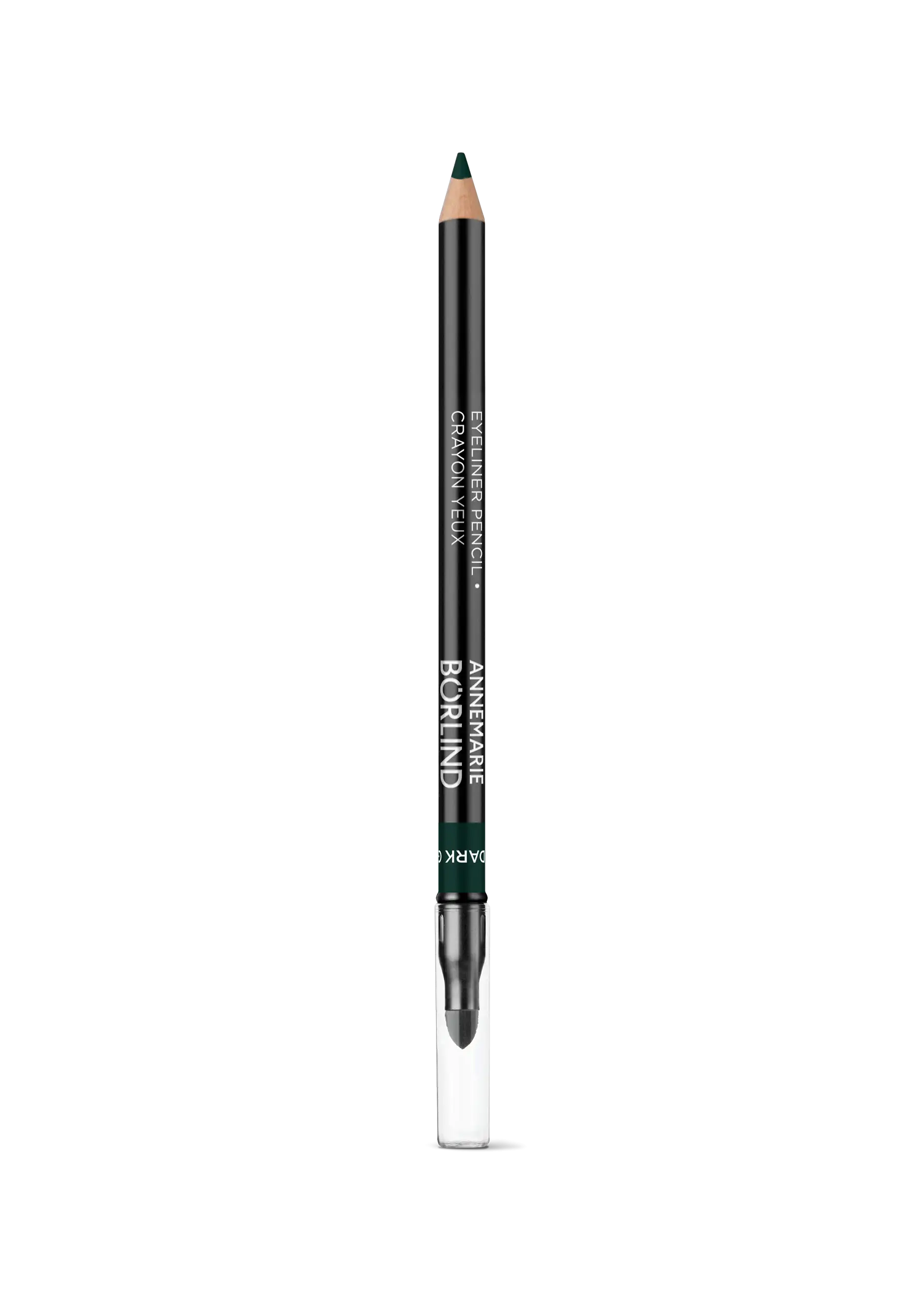 ANNEMARIE BÖRLIND Eyeliner-Stift in Dunkelgrün mit integriertem Schwämmchen, 1 g, offen