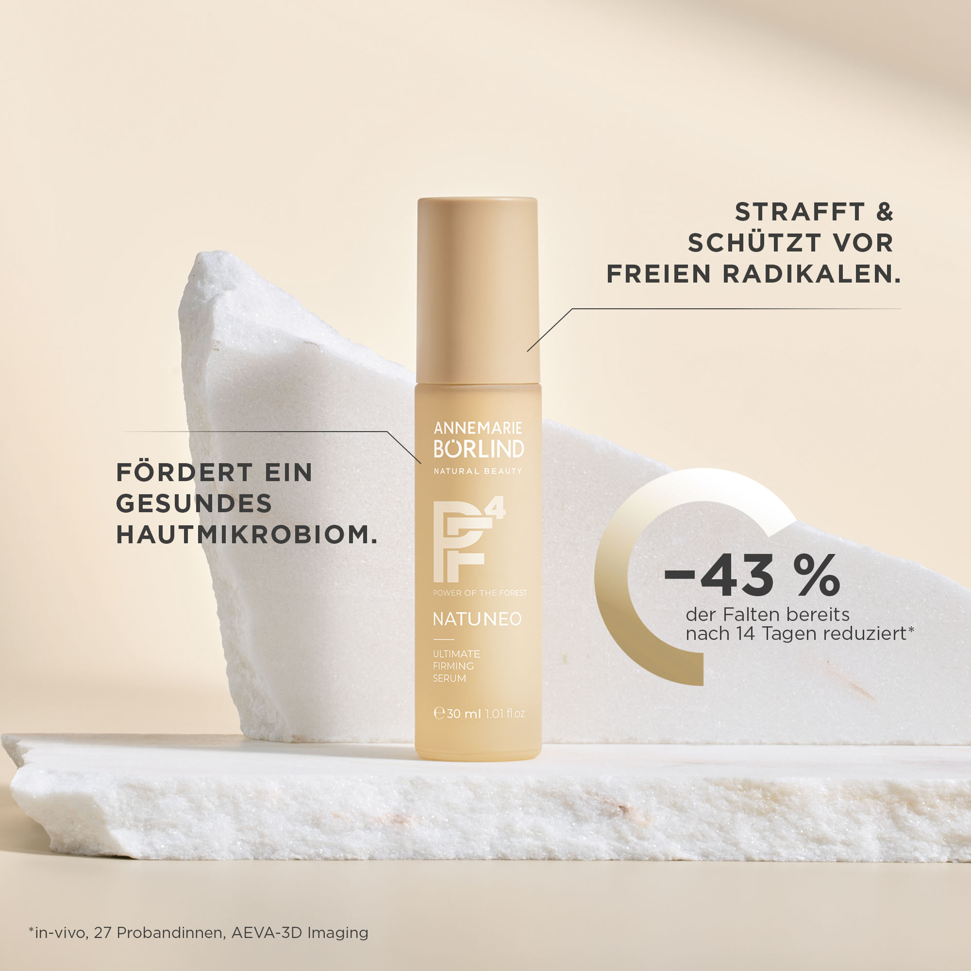 ANNEMARIE BÖRLIND NATUNEO Ultimate Firming Serum mit -43 % Faltenreduktion nach 14 Tagen