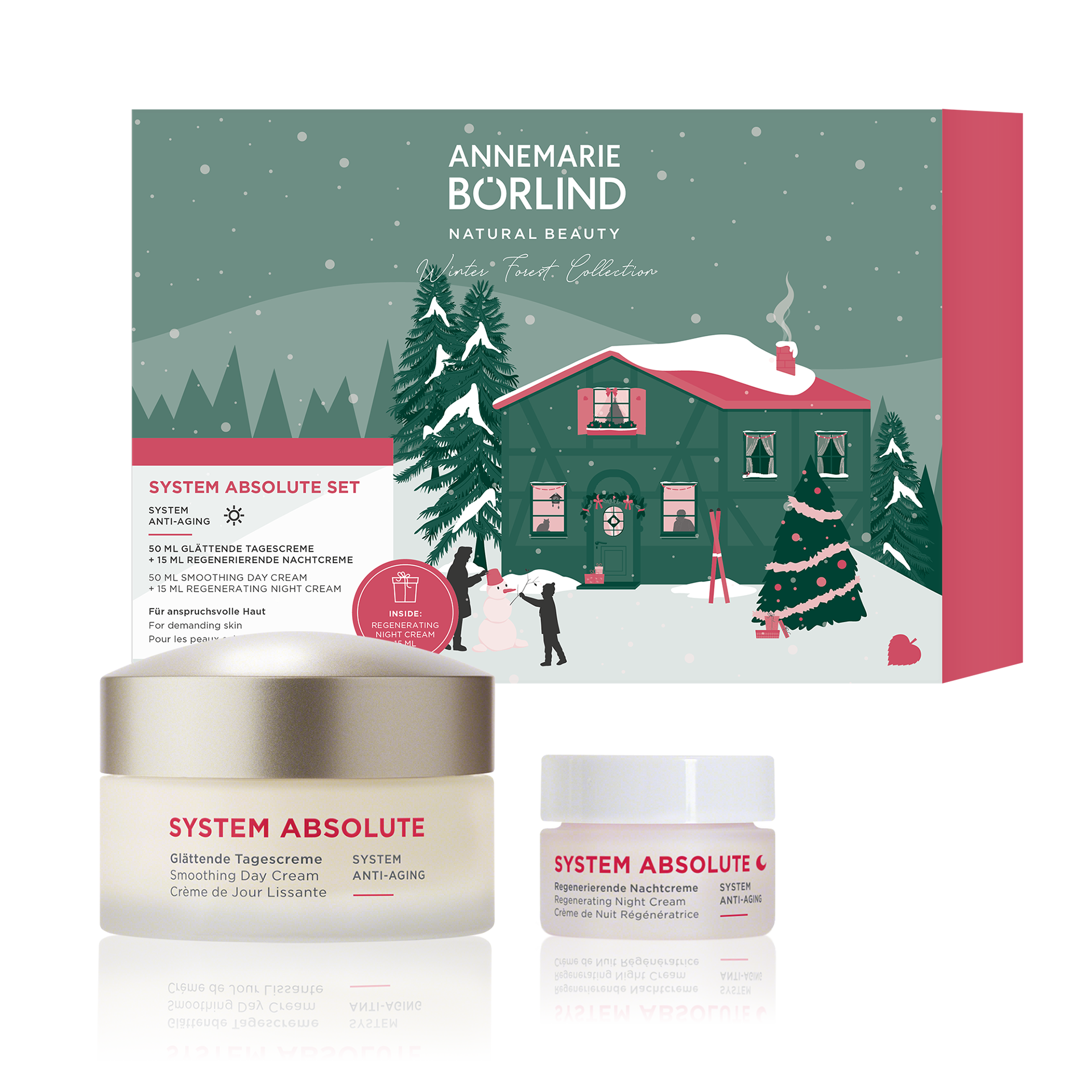 KIT DE SOINS JOUR ANNEMARIE BÖRLIND SYSTEM ABSOLUTE Set mit glättender Tagescreme 50 ml und regenerierender Nachtcreme 15 ml