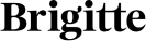 Schwarzes BRIGITTE-Logo mit stilisiertem Schriftzug auf weißem Hintergrund