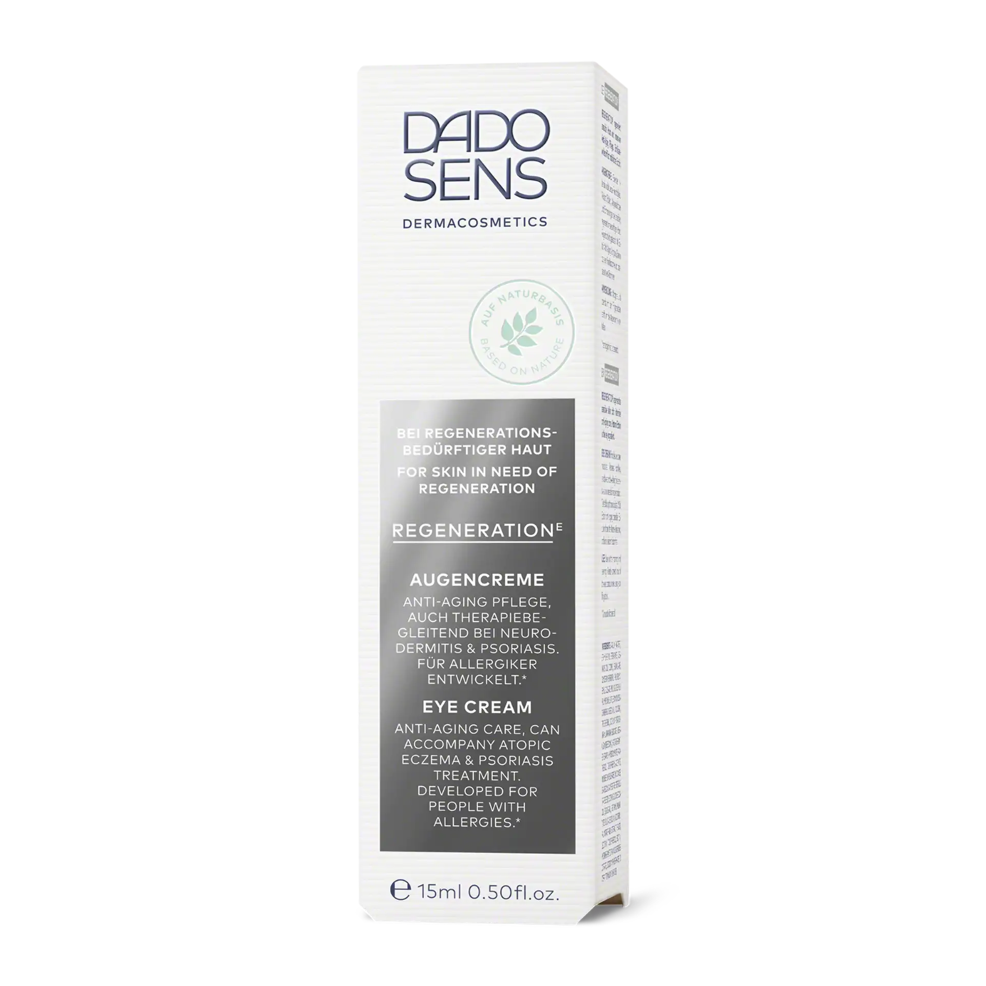 DADO SENS Regeneration E Augencreme 15 ml für empfindliche, regenerationsbedürftige Haut, anti-aging Pflege