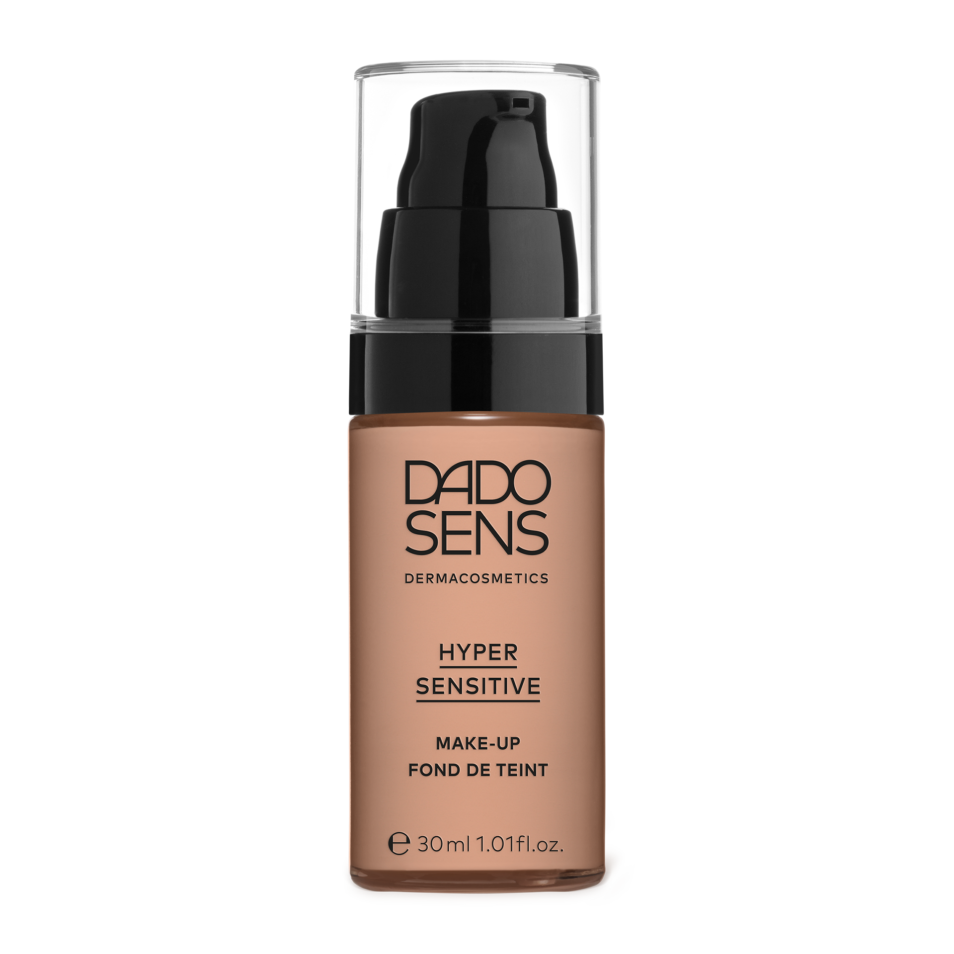 FOND DE TEINT ALMOND DADO SENS Hypersensitive Make-up in Beige, 30 ml Flasche mit Pumpspender