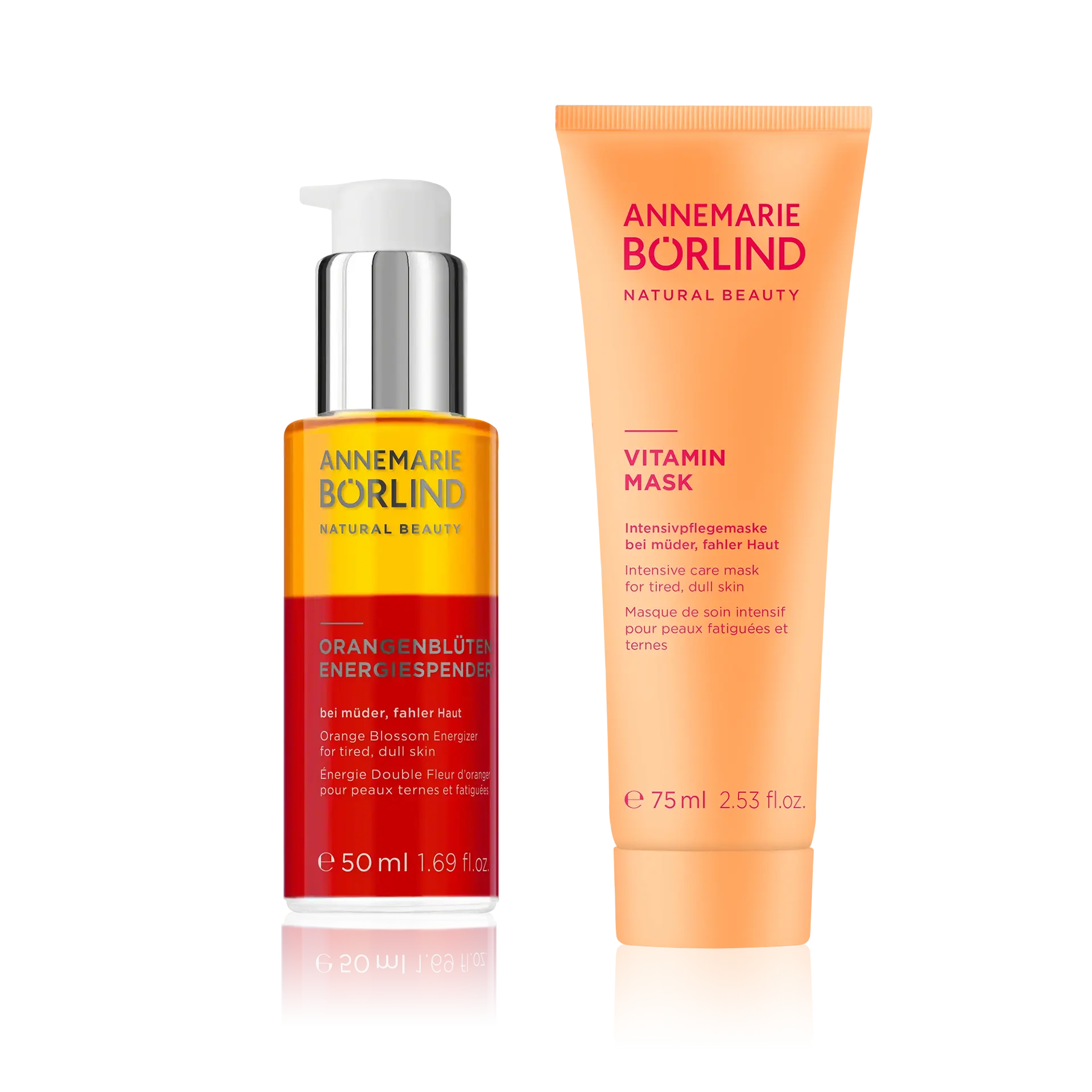 Kit vitamine C ANNEMARIE BÖRLIND Orangenblüten Energiespender 50 ml und Vitamin Mask 75 ml für müde Haut