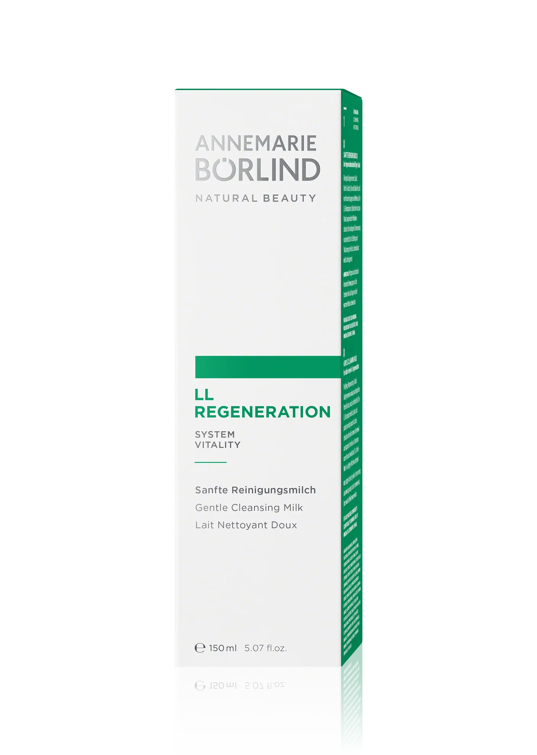ANNEMARIE BÖRLIND LL REGENERATION Sanfte Reinigungsmilch 150 ml in weiß-grüner Faltschachtel