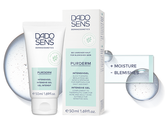 DADO SENS PURDERM Intensivgel für unreine, empfindliche Haut, 50 ml, mit Feuchtigkeits- und Anti-Pickel-Wirkung