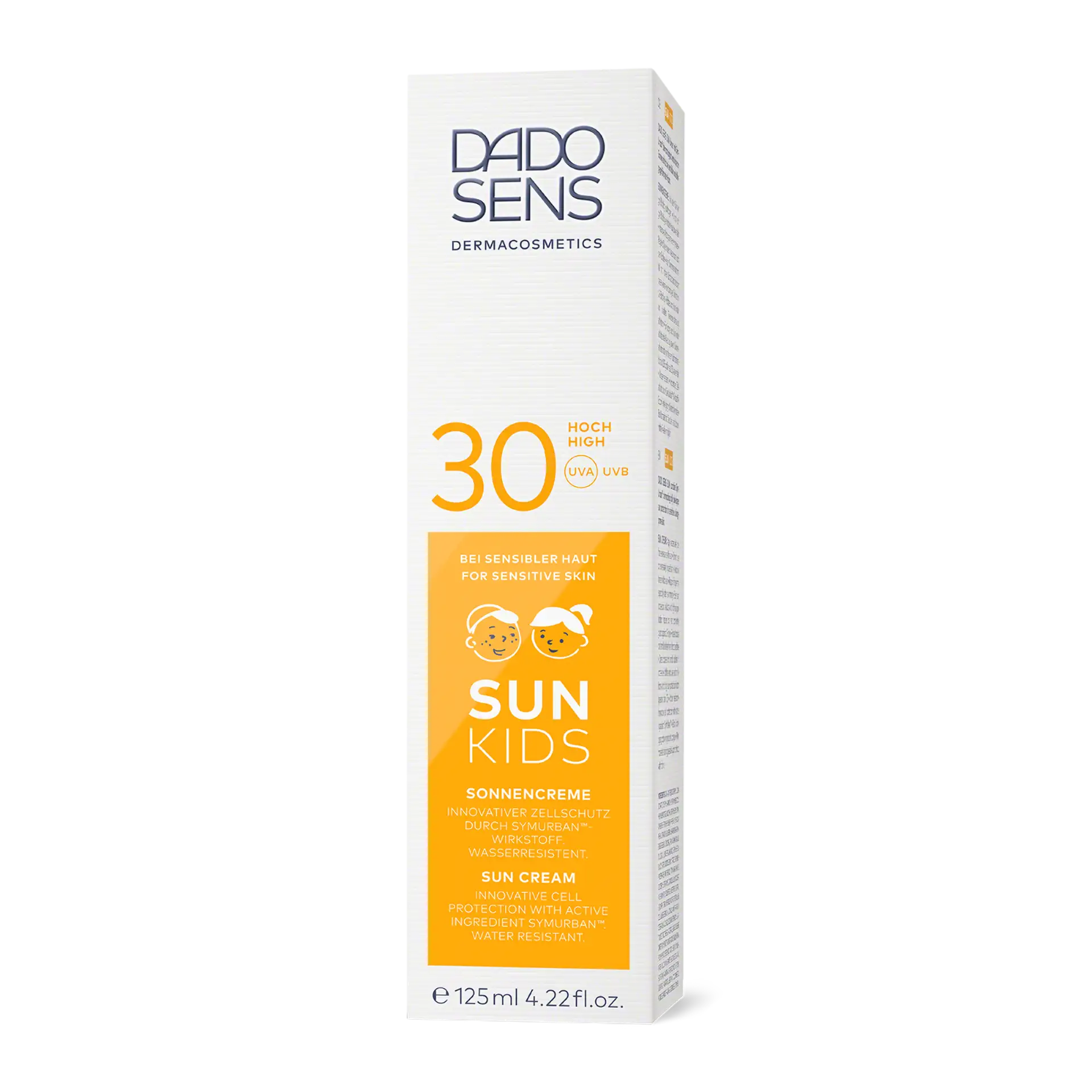DADO SENS SUN KIDS Sonnencreme SPF 30 für sensible Haut, wasserresistent, 125 ml Faltschachtel