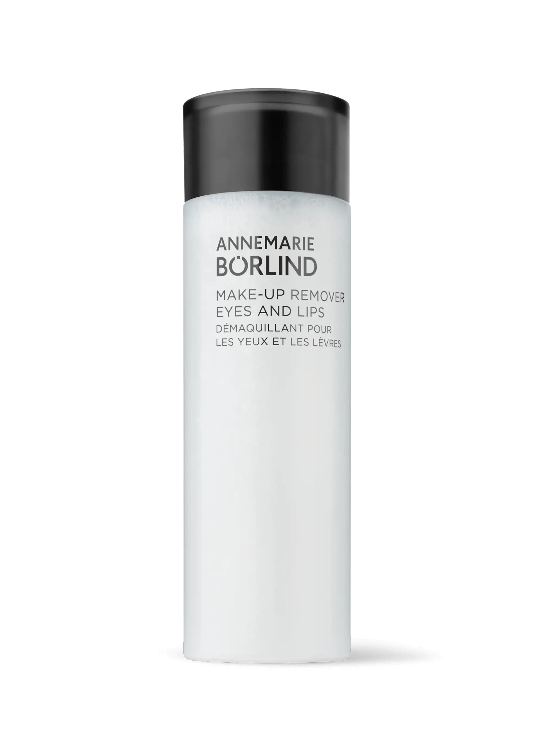 MAKE-UP REMOVER EYES & LIPS ANNEMARIE BÖRLIND Make-up Entferner für Augen und Lippen in weißer Flasche mit schwarzem Deckel