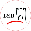 Logo des BSB mit stilisierter Burg und rotem Bogen auf weißem Hintergrund