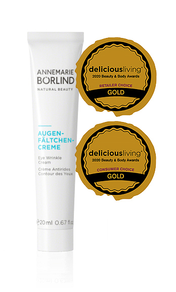 ANNEMARIE BÖRLIND Augen-Fältchen-Creme 20 ml mit zwei goldenen deliciousliving Awards 2020