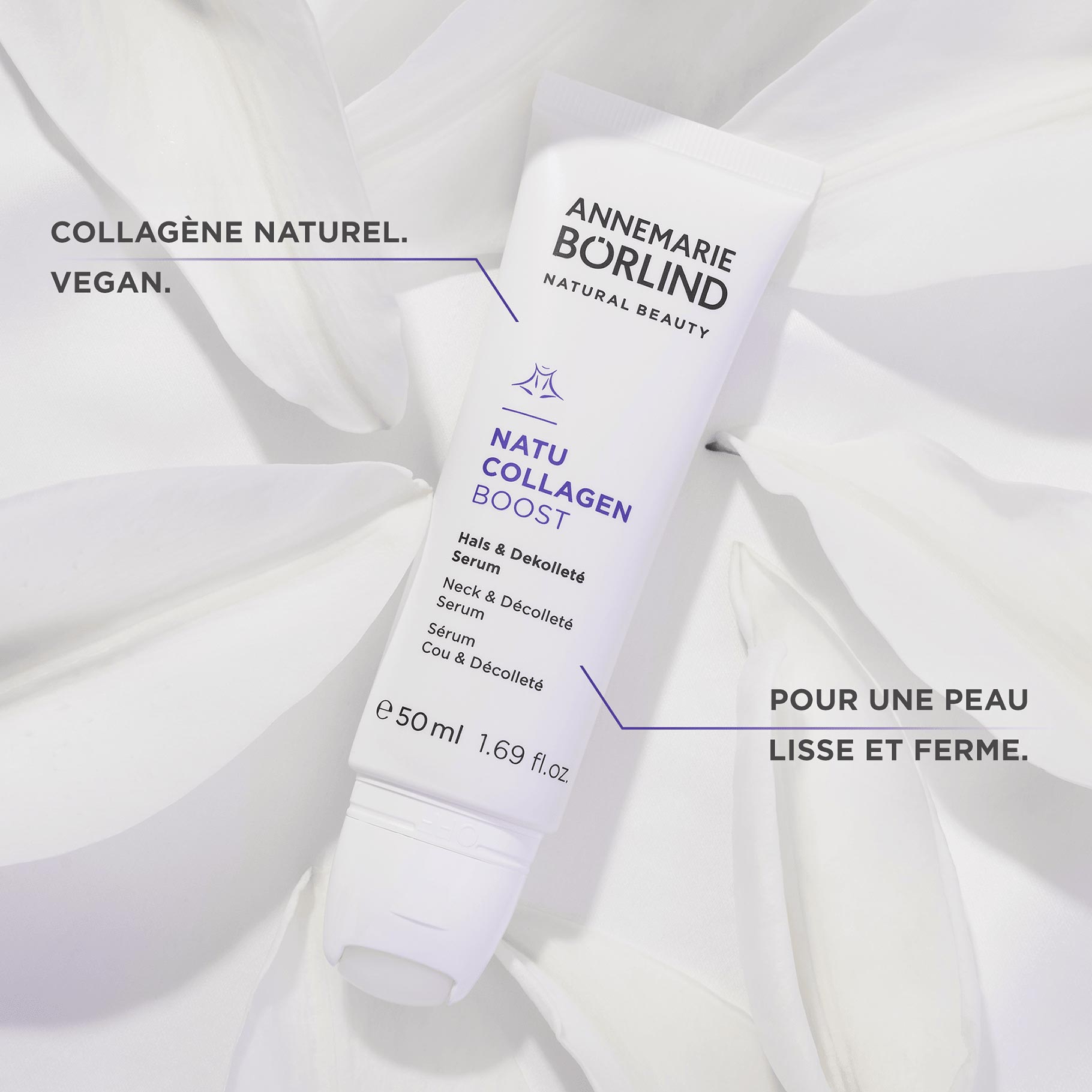 ANNEMARIE BÖRLIND NATU COLLAGEN BOOST Serum für Hals und Dekolleté, vegan, 50 ml