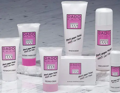DADO SENS Sensitive Teen Care mit Waschemme, Peeling-Creme, Tages- und Nachtcreme, Gesichtstonic und Poren-Cleaner gegen P...