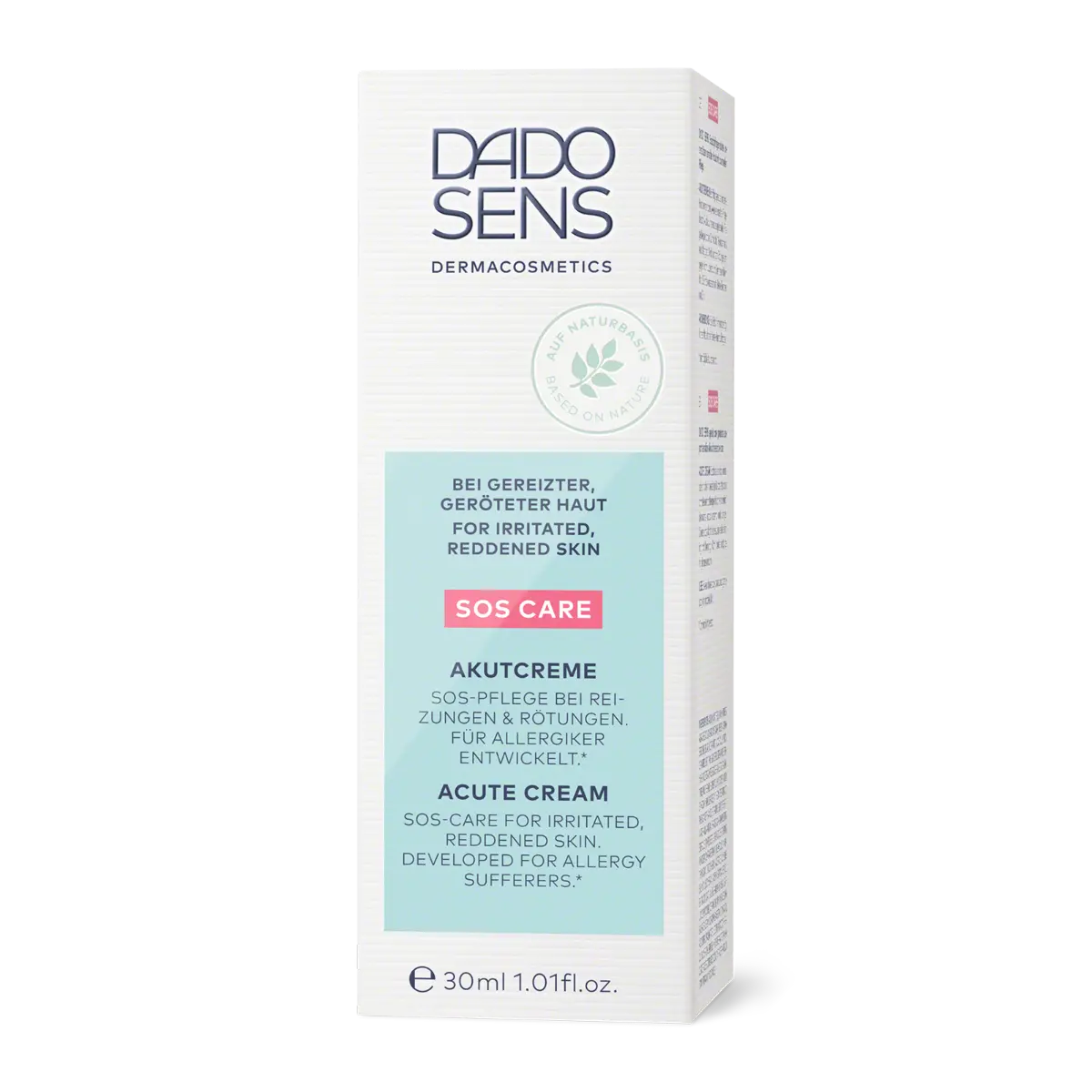 DADO SENS SOS CARE Akutcreme für gereizte, gerötete Haut, 30 ml Faltschachtel