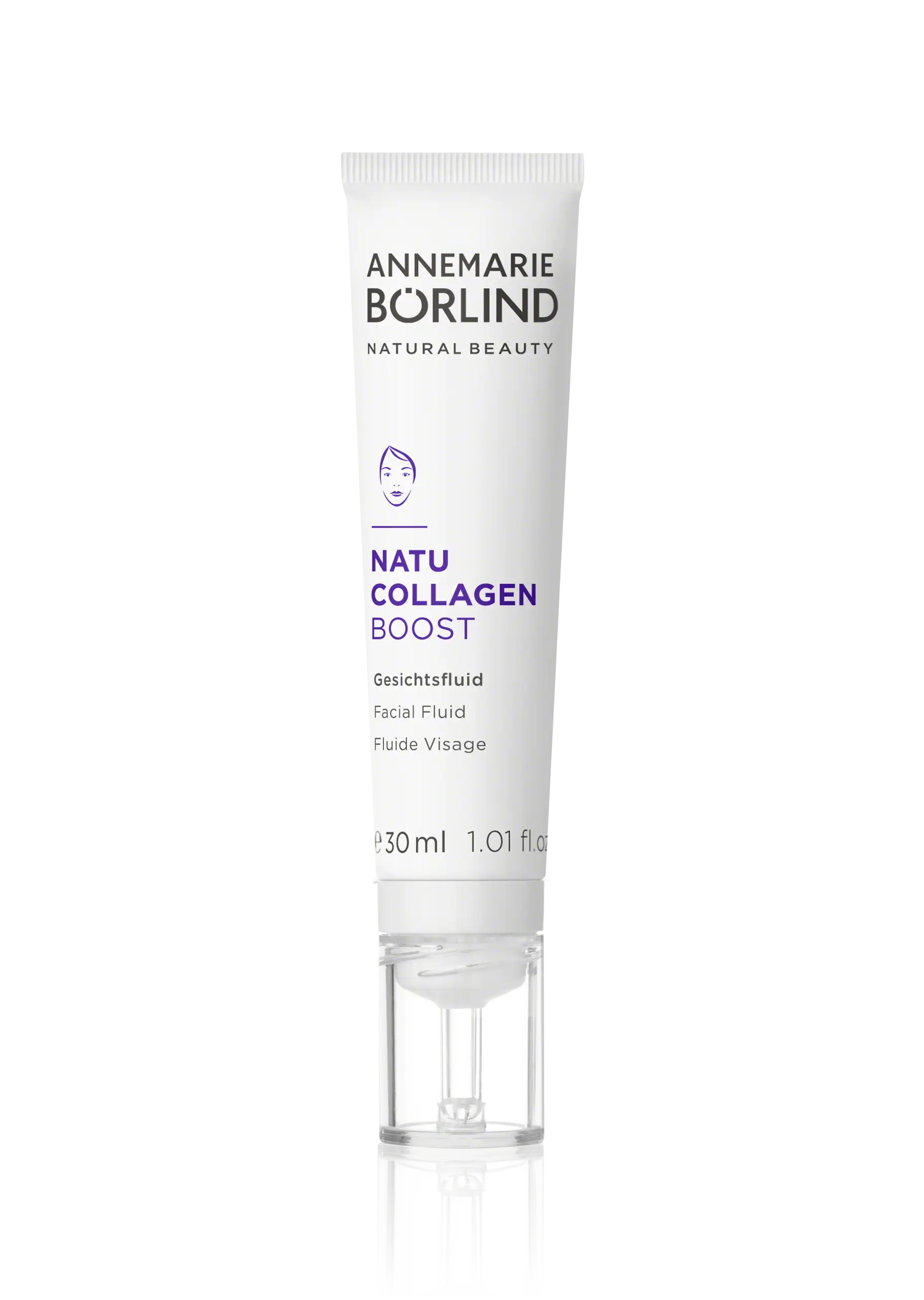 Facial Fluid ANNEMARIE BÖRLIND NATU COLLAGEN BOOST Gesichtsfluid in 30 ml Tube mit Pumpspender