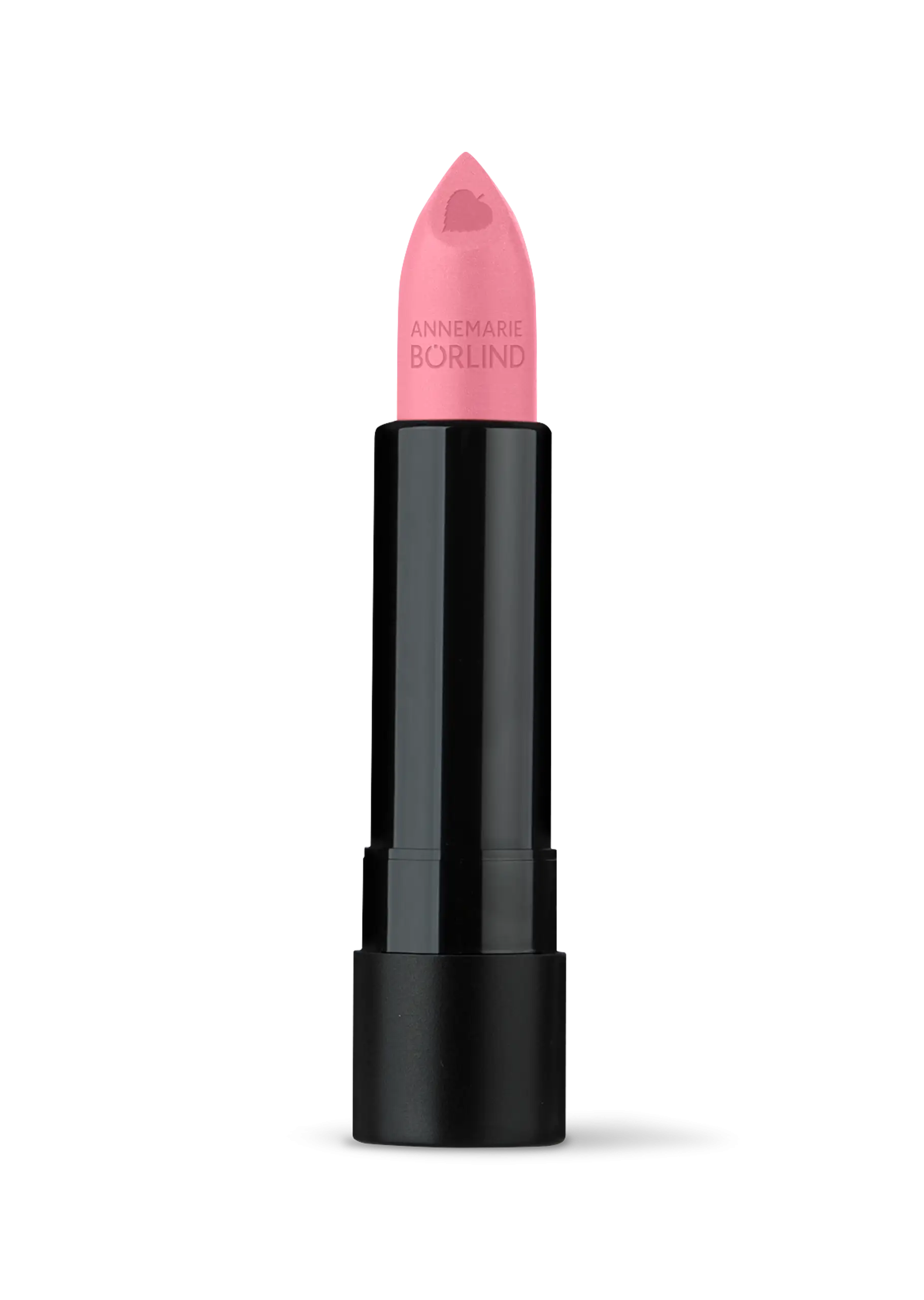 ANNEMARIE BÖRLIND Lippenstift in hellem Rosé mit Herzprägung und schwarzem Gehäuse