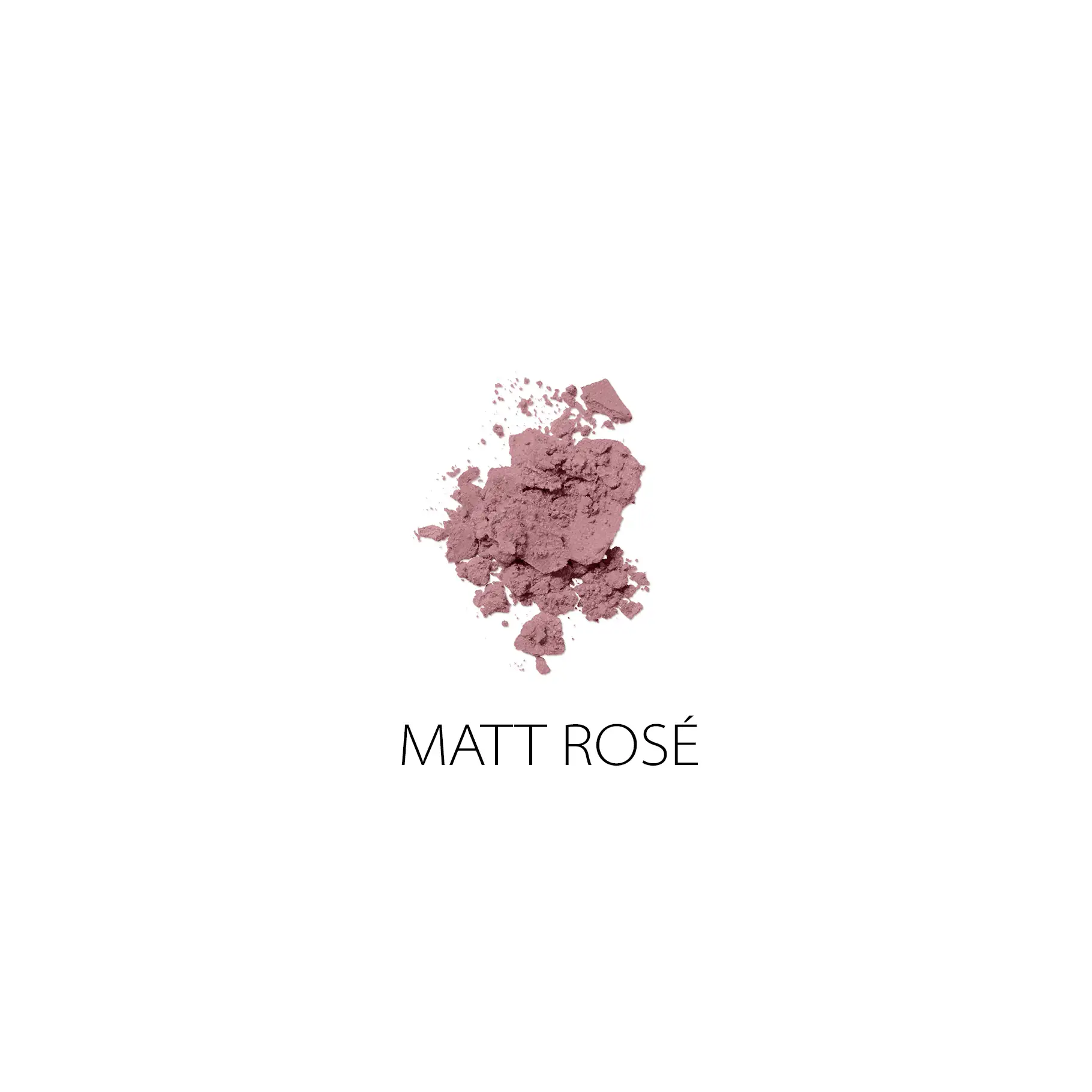 ANNEMARIE BÖRLIND matt rosé Lidschatten-Puder in zerbröselter Textur auf weißem Hintergrund