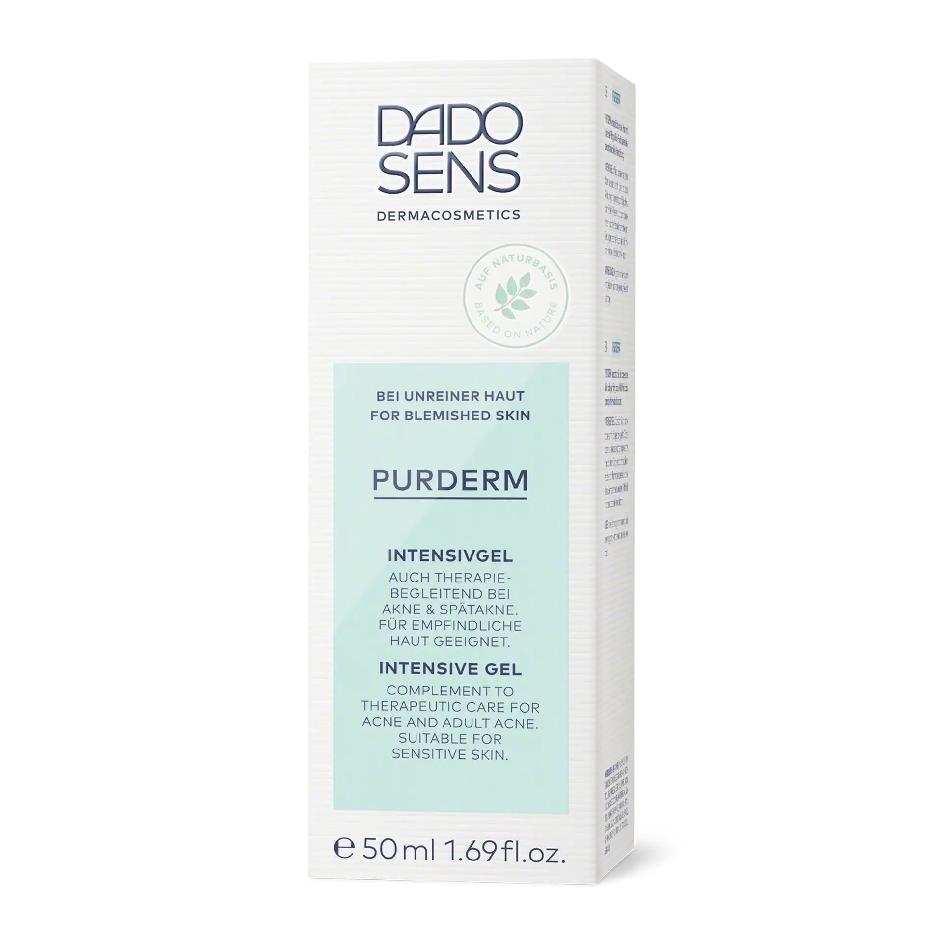 DADO SENS PURDERM Intensivgel für unreine und empfindliche Haut, 50 ml Faltschachtel