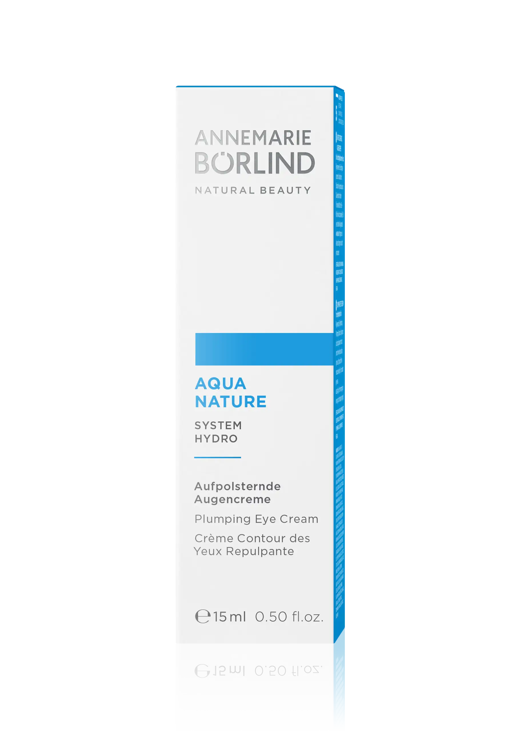ANNEMARIE BÖRLIND AQUA NATURE aufpolsternde Augencreme 15 ml in weiß-blauer Faltschachtel