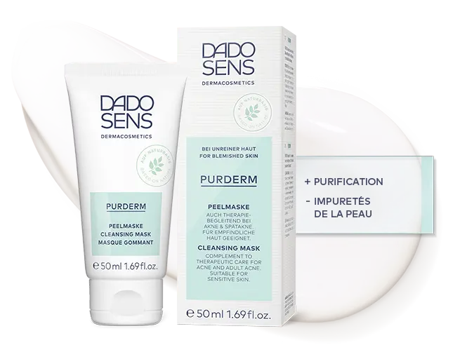 DADO SENS PURDERM Peelmaske für unreine und empfindliche Haut, 50 ml Tube mit Verpackung