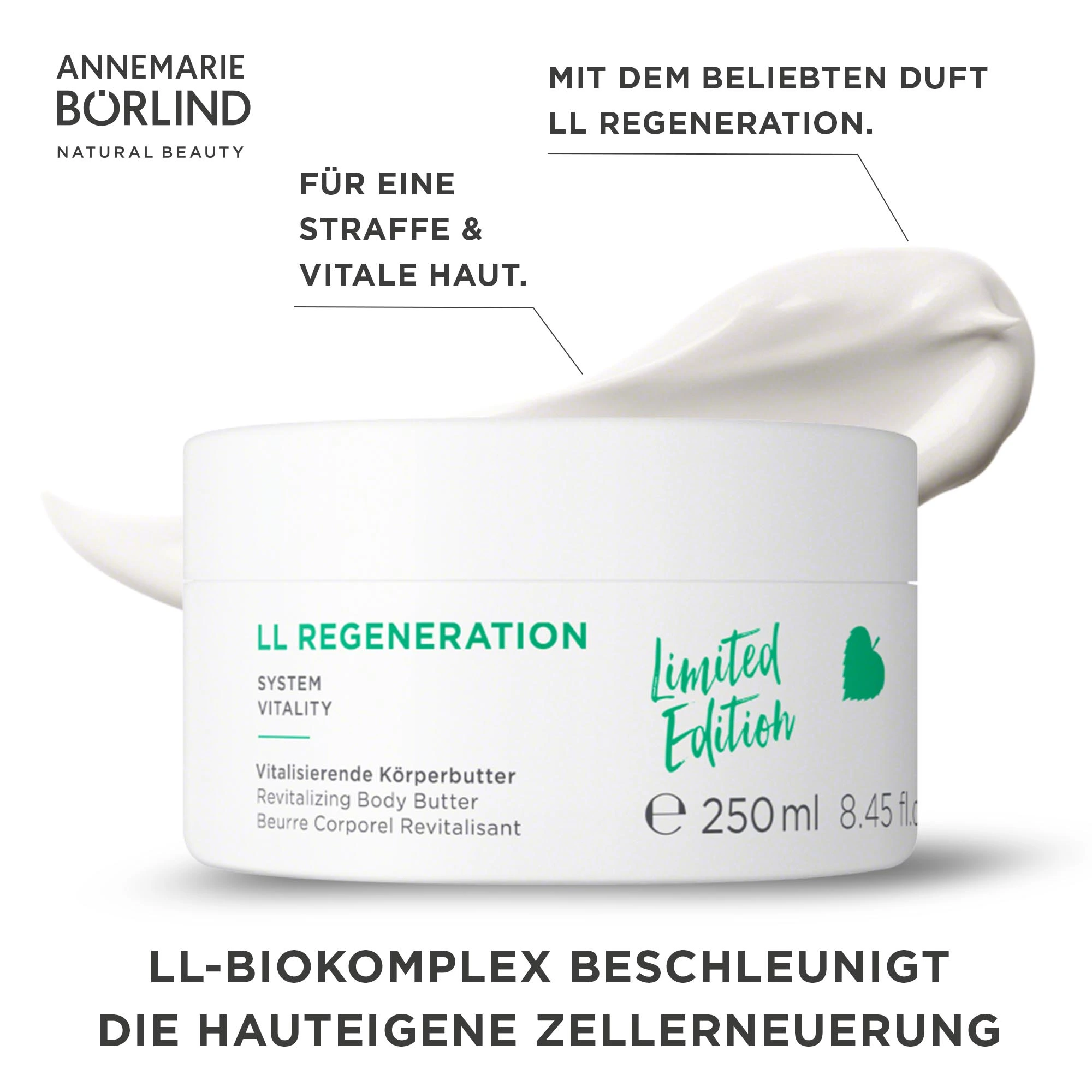 ANNEMARIE BÖRLIND LL REGENERATION Körperbutter 250 ml, Limited Edition, für straffe und vitale Haut
